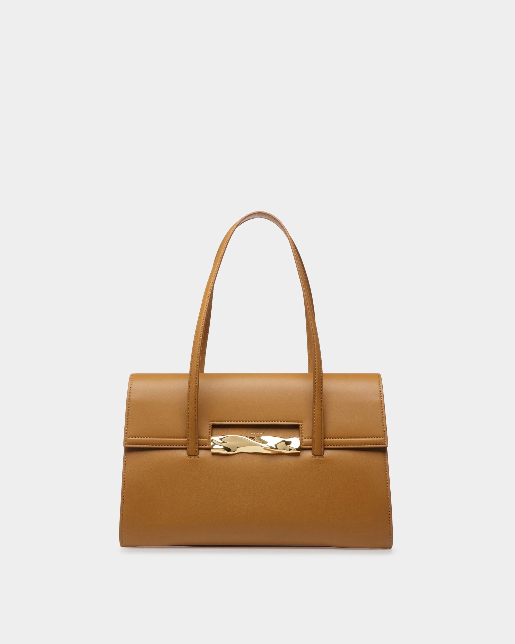 Borsa A Spalla Baroque In Pelle Ocra - Donna - Bally - 01