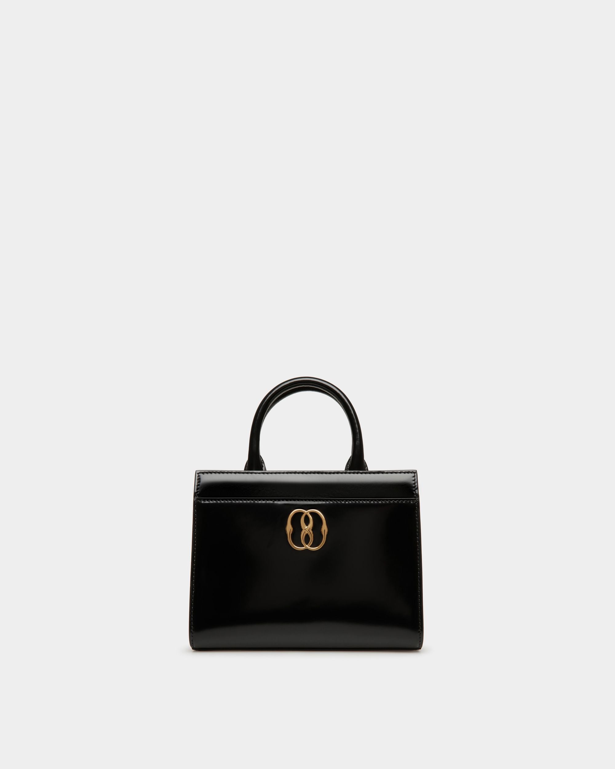 Tote Bag Piccola Emblem In Pelle Spazzolata Nera - Donna - Bally - 01