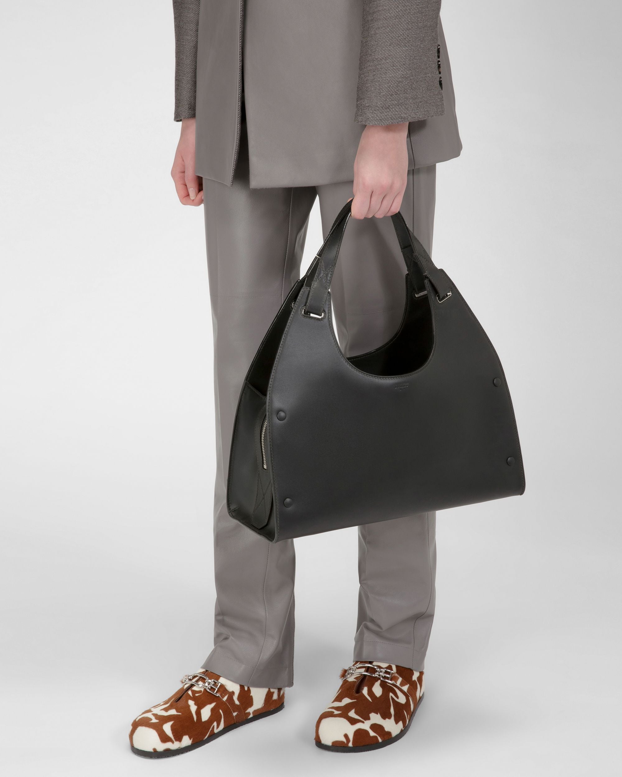 Ahres Borsa A Tracolla In Pelle Nera - Donna - Bally - 06