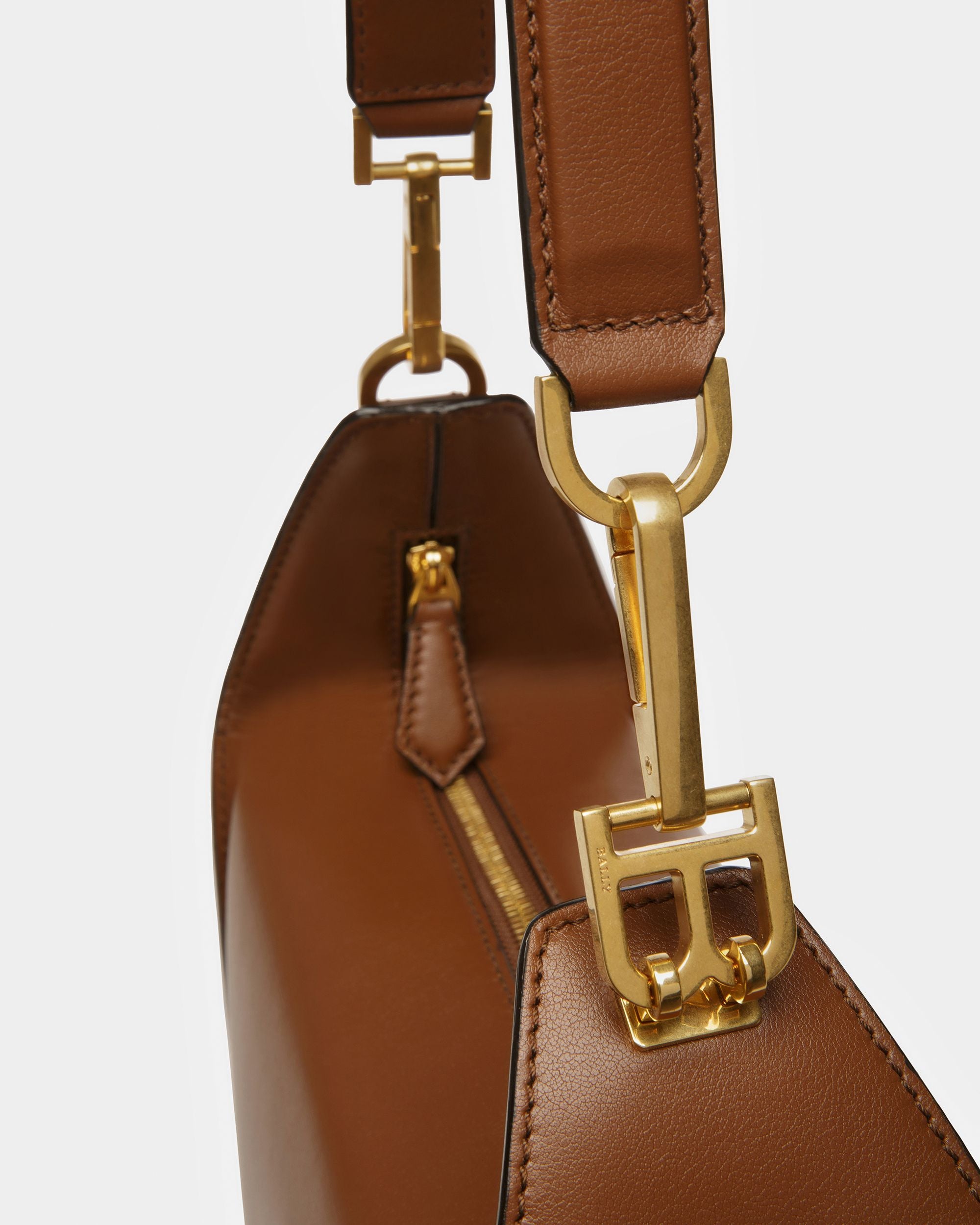 B-Hook Borsa A Spalla In Pelle Marrone - Donna - Bally - 05