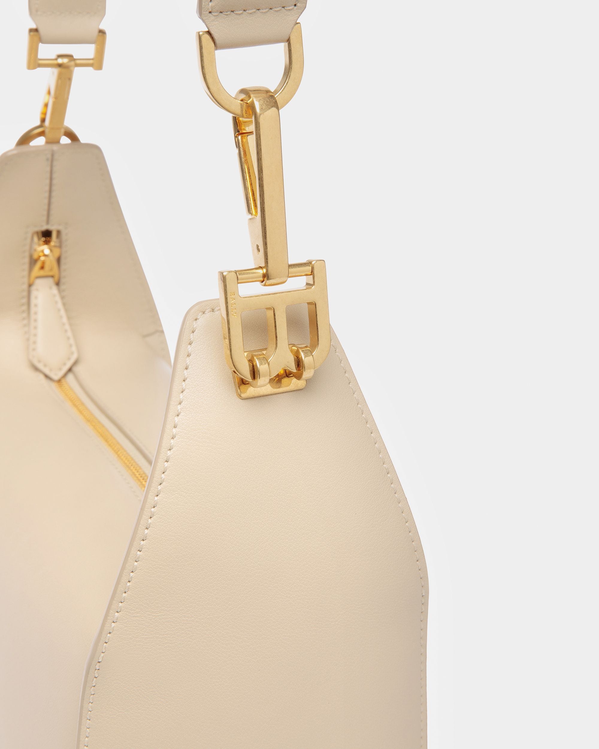 B-Hook Borsa A Spalla In Pelle Beige Scuro - Donna - Bally - 03
