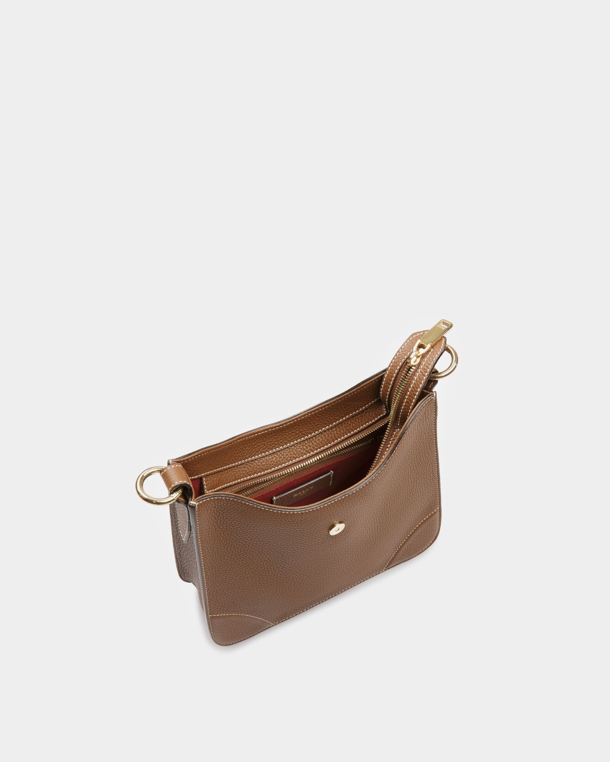 Lavynia Small Borsa Hobo In Pelle Marrone - Donna - Bally - 03