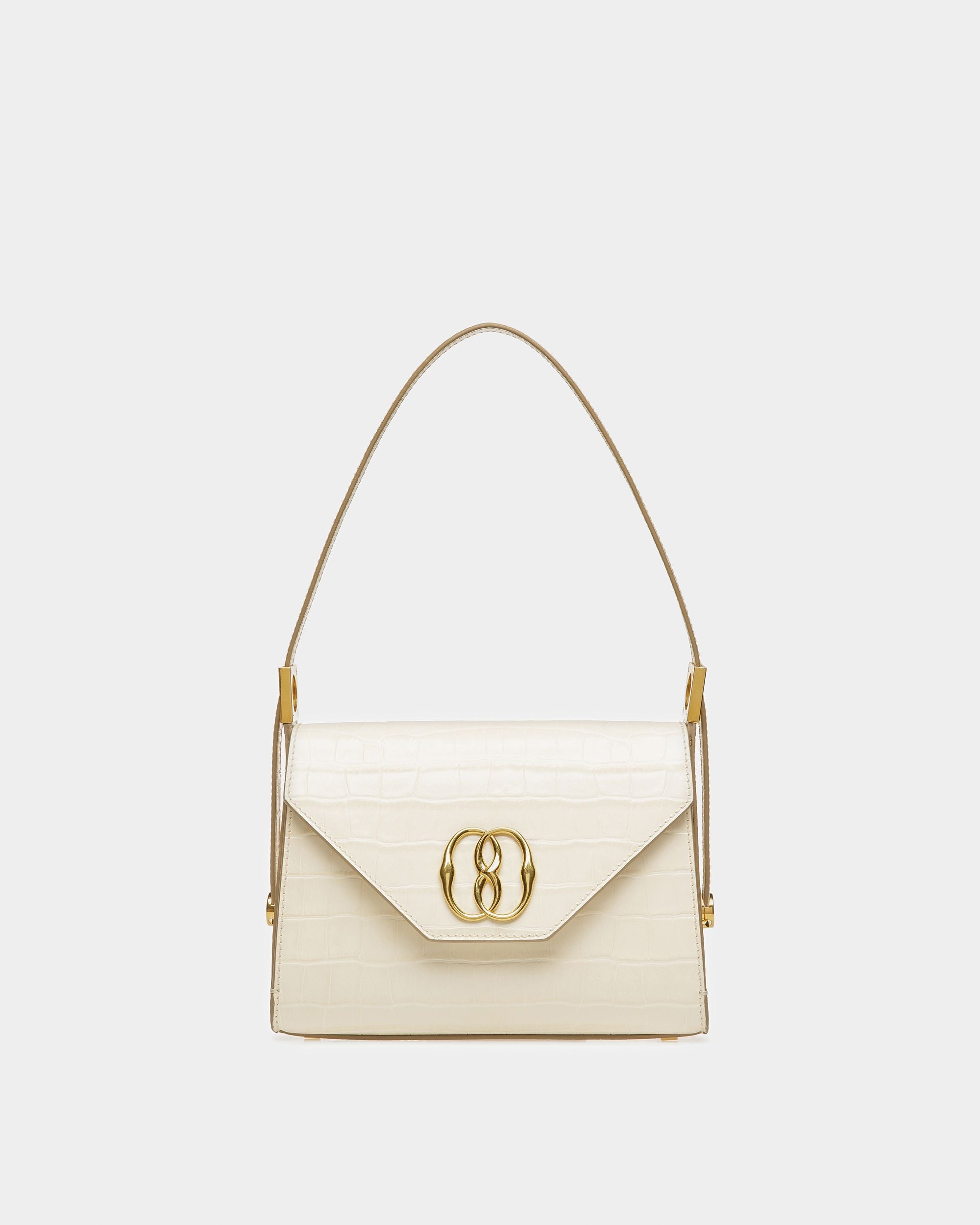 Borsa Con Manico Superiore Emblem In Pelle Goffrata Cocco - Donna - Bally - 01