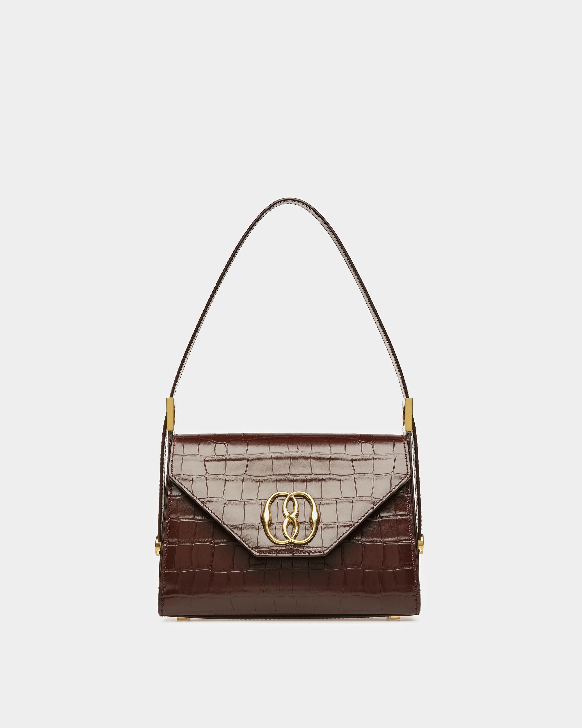 Borsa Con Manico Superiore Emblem In Pelle Goffrata Cocco - Donna - Bally - 01