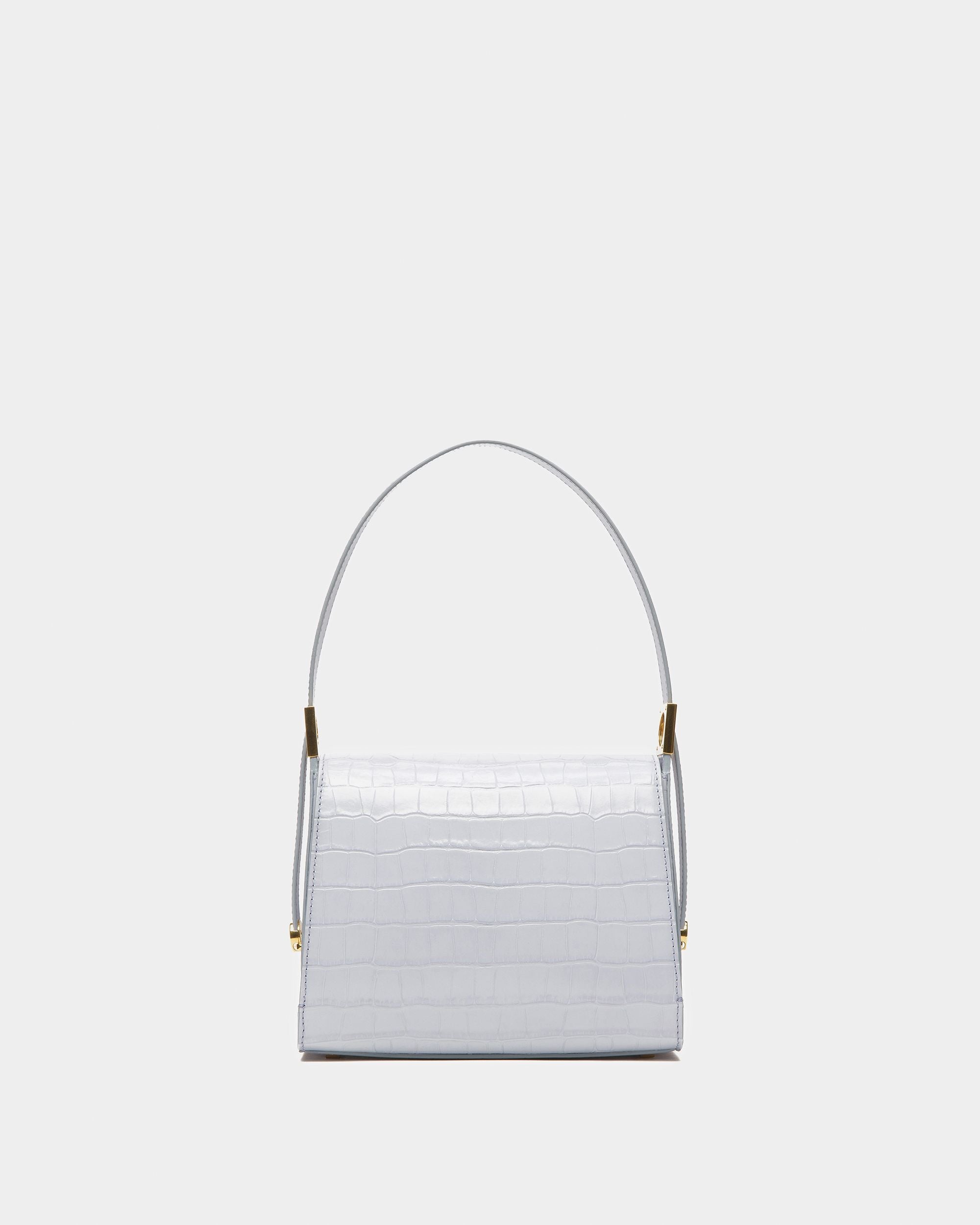 Borsa A Mano Emblem In Pelle Azzurra - Donna - Bally - 02