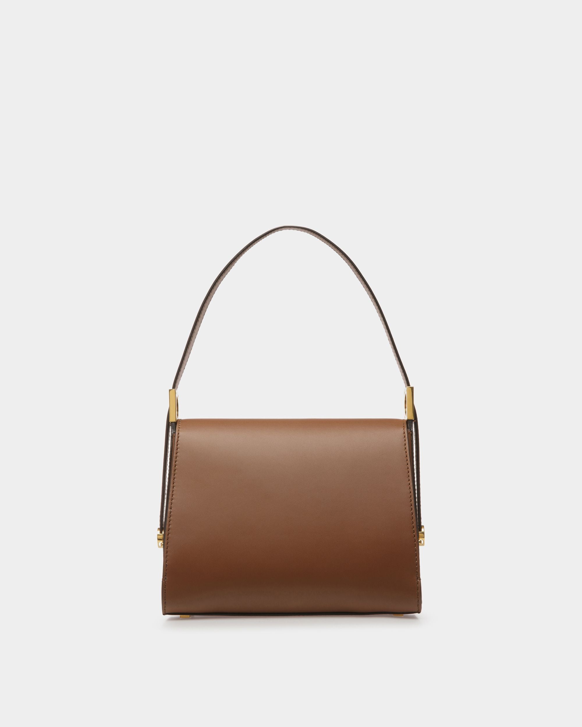 Borsa Con Manico Superiore Emblem In Pelle Marrone - Donna - Bally - 02