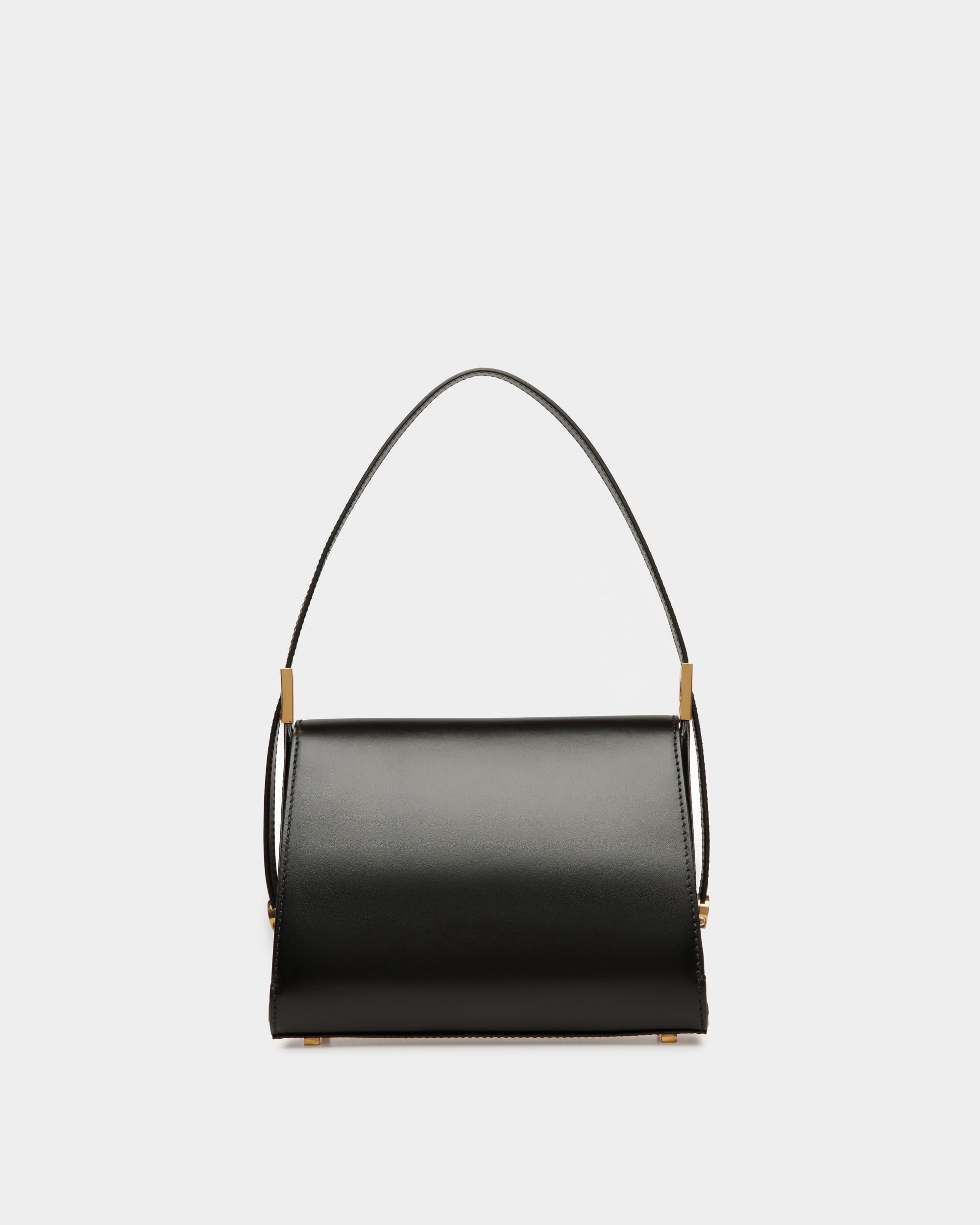 Borsa Con Manico Superiore Emblem In Pelle Nera - Donna - Bally - 02
