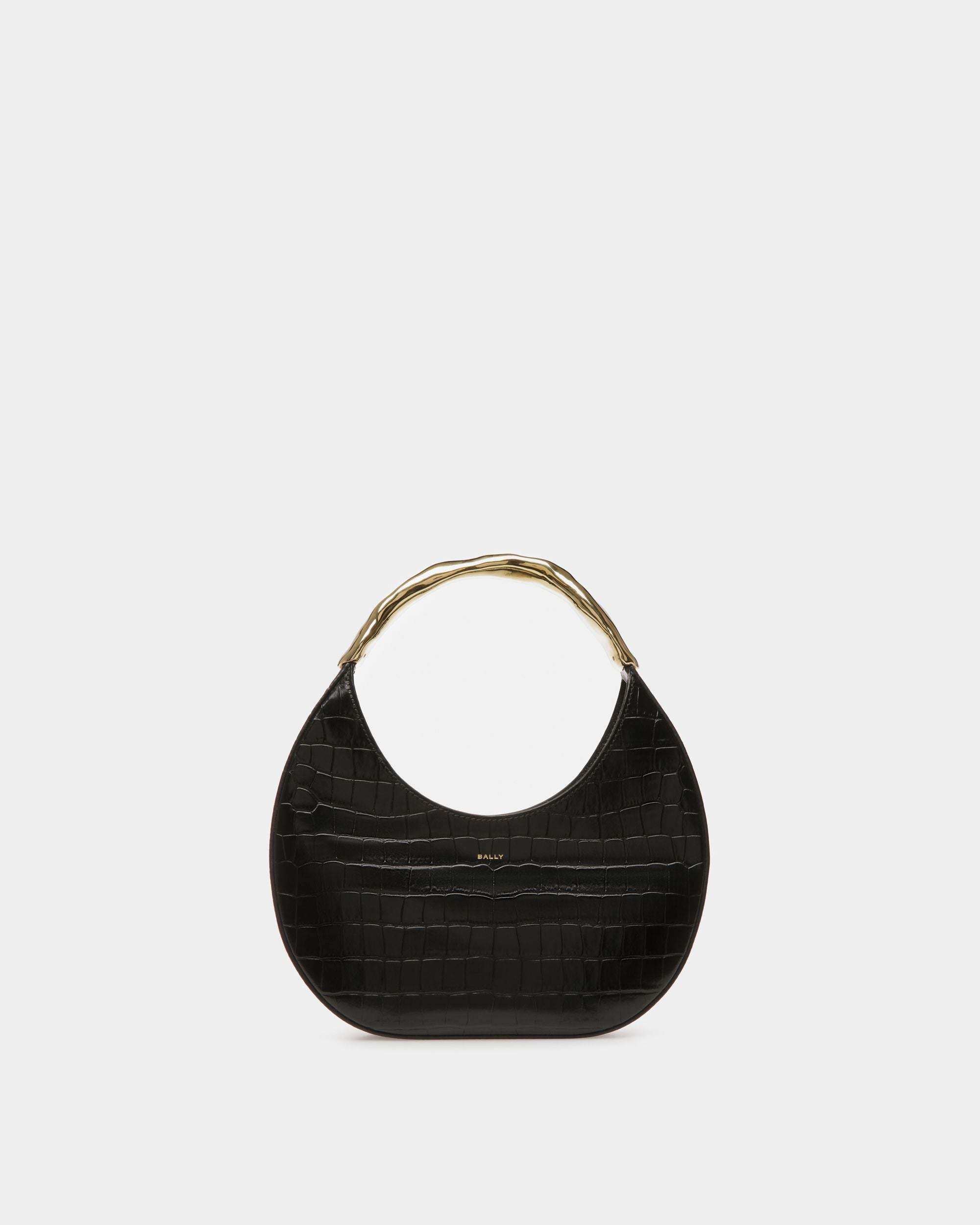 Borsa Hobo Baroque In Pelle Nera - Donna - Bally - 01
