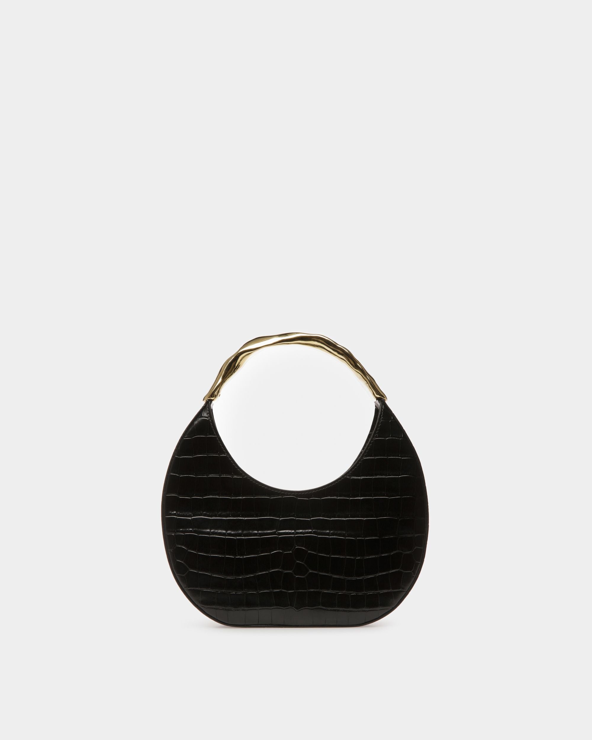Borsa Hobo Baroque In Pelle Nera - Donna - Bally - 03