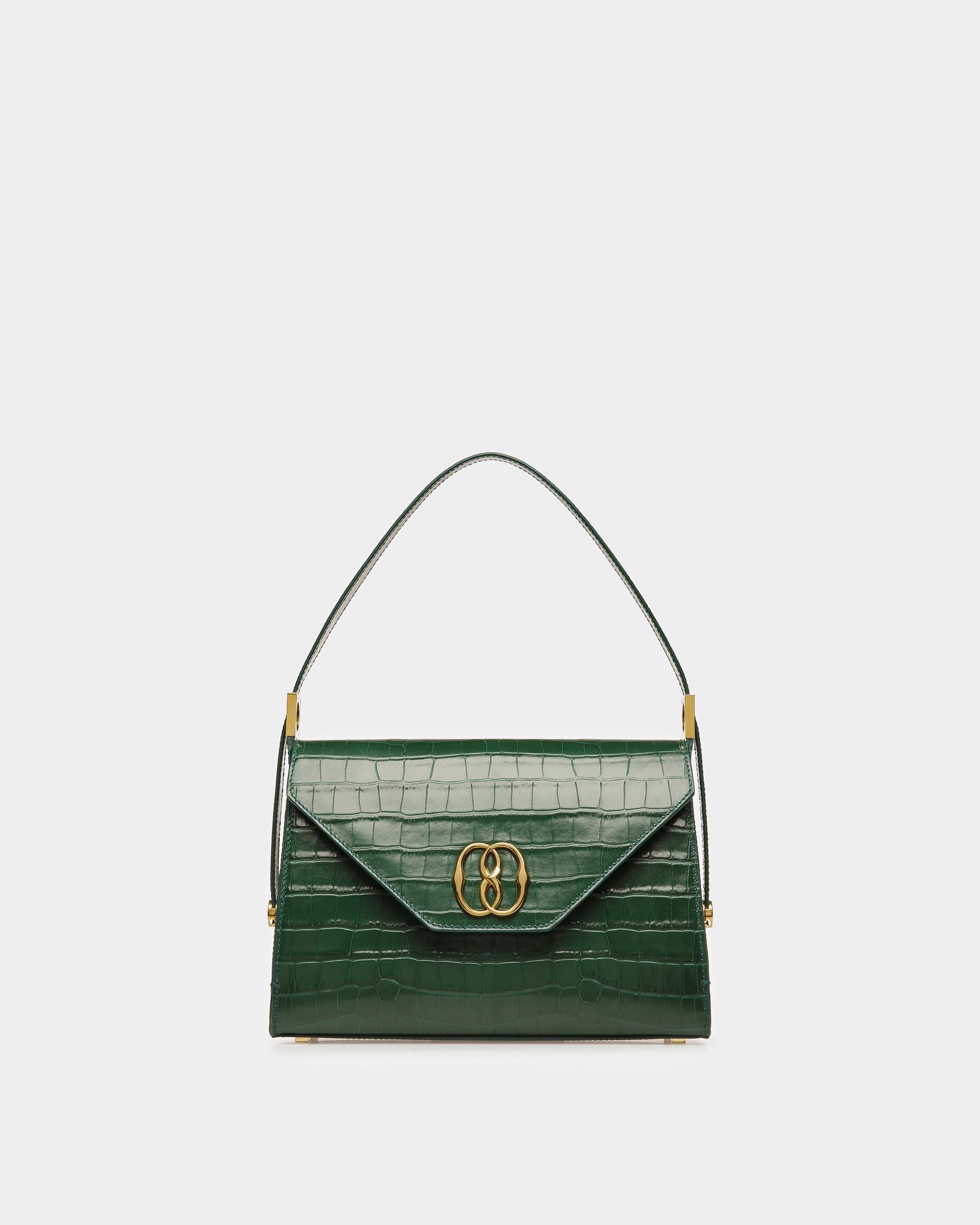 Borsa A Spalla Emblem In Pelle Goffrata Cocco - Donna - Bally - 01