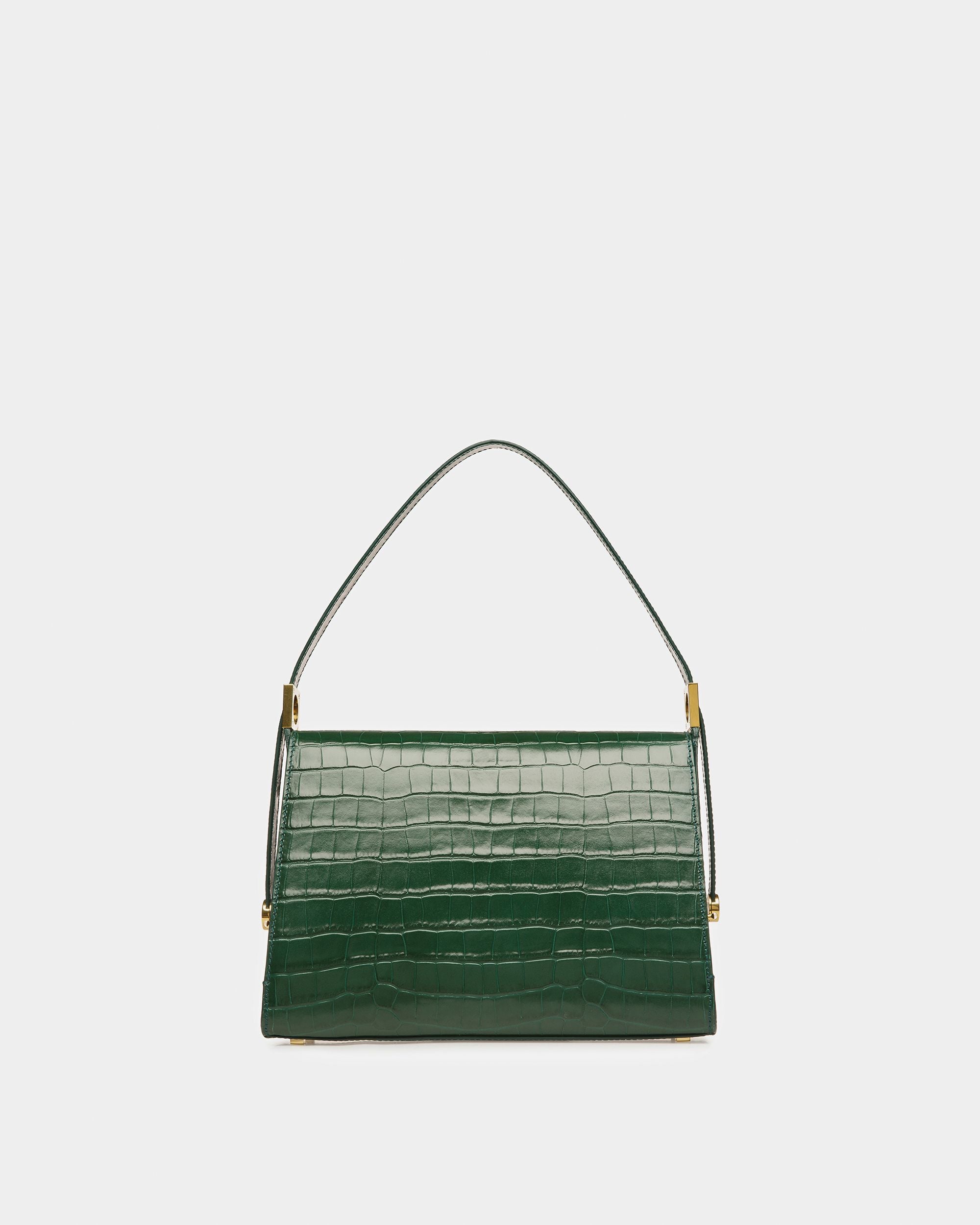 Borsa A Spalla Emblem In Pelle Goffrata Cocco - Donna - Bally - 03