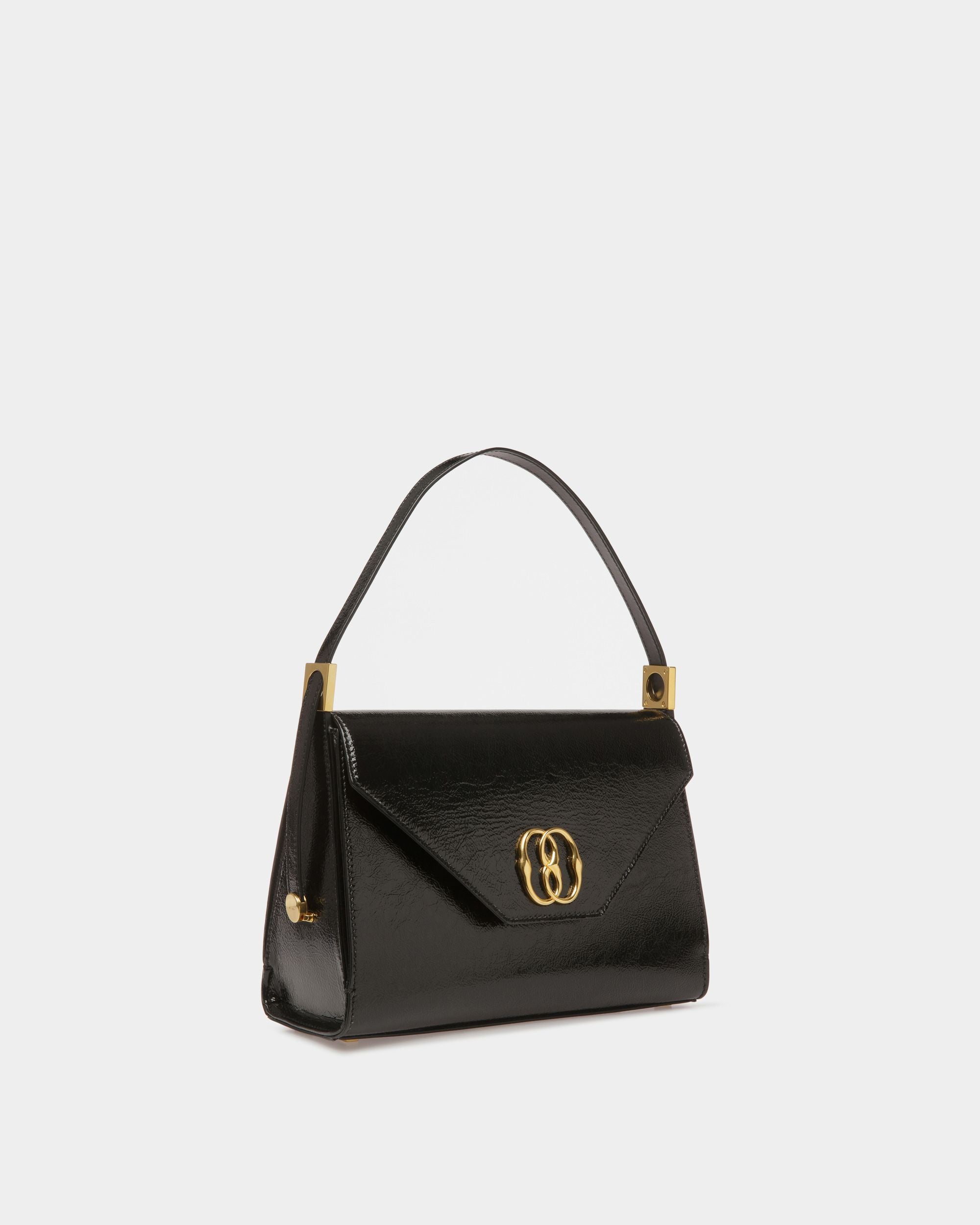 Borsa A Spalla Emblem In Pelle Nera - Donna - Bally - 03