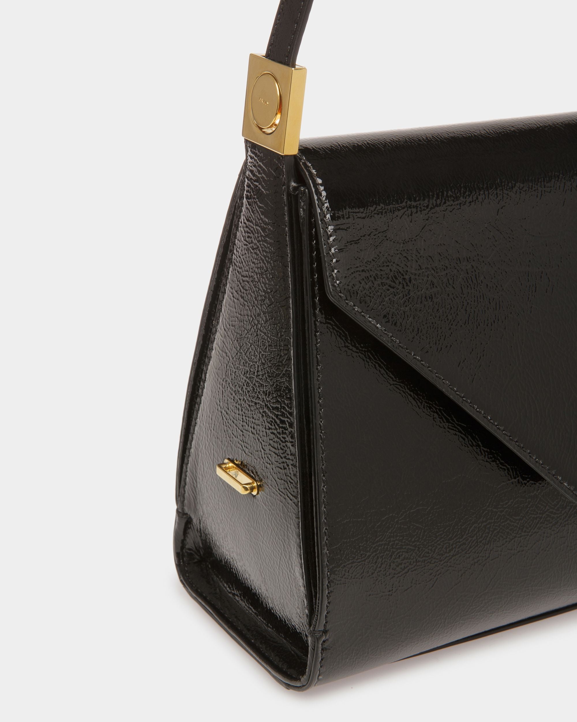 Borsa A Spalla Emblem In Pelle Nera - Donna - Bally - 05