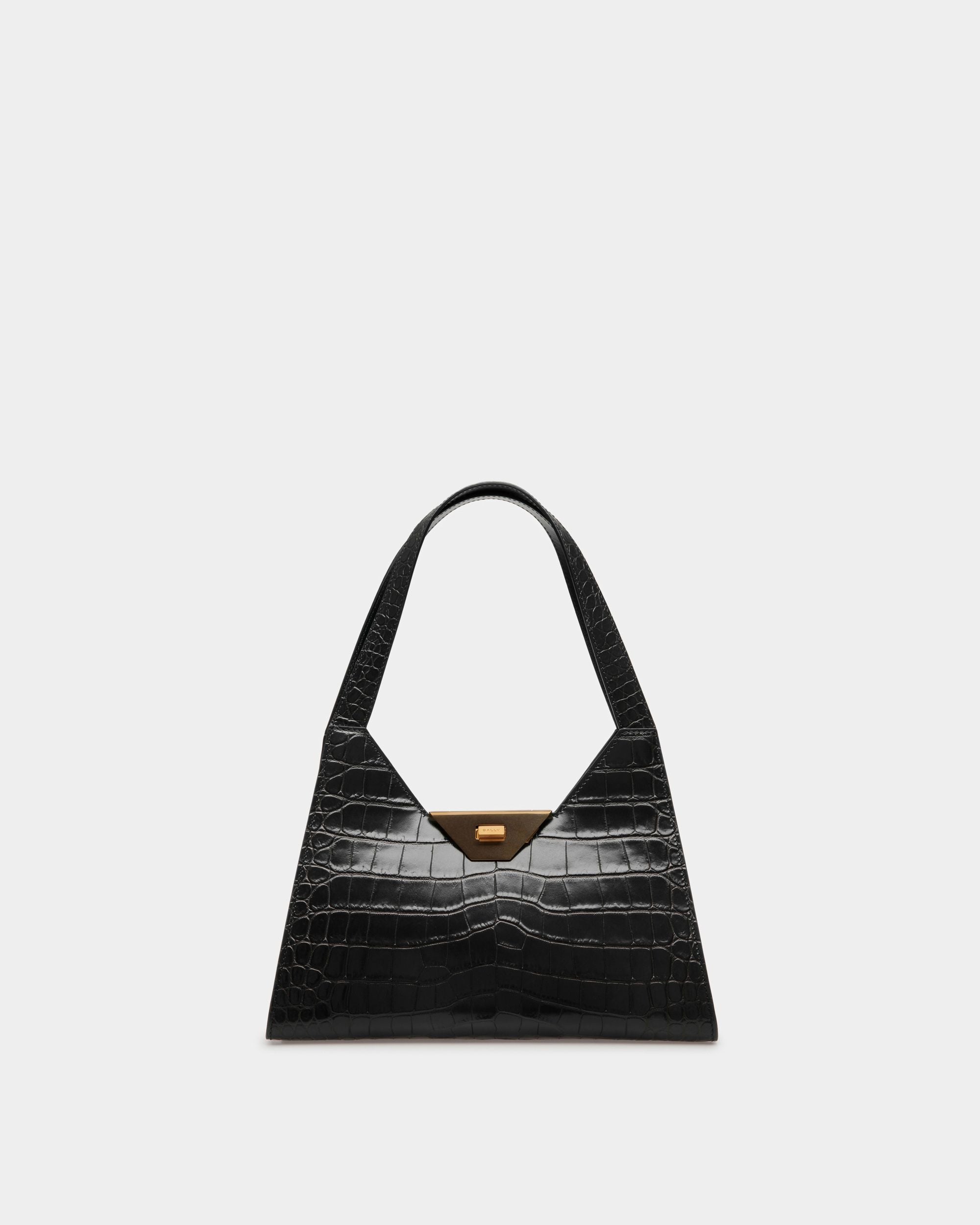 Borsa A Spalla Trilliant In Pelle Nera - Donna - Bally - 01