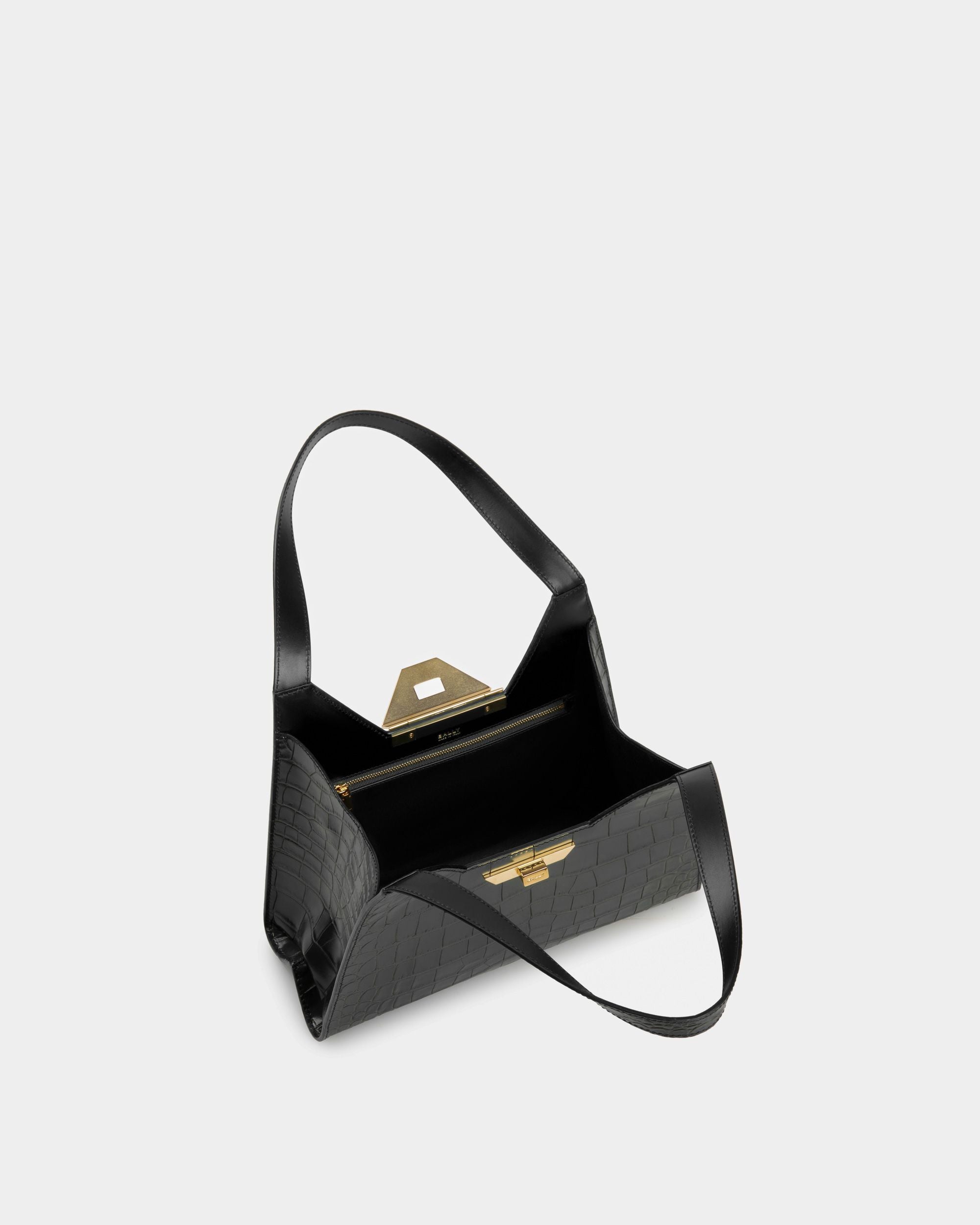 Borsa A Spalla Trilliant In Pelle Nera - Donna - Bally - 04