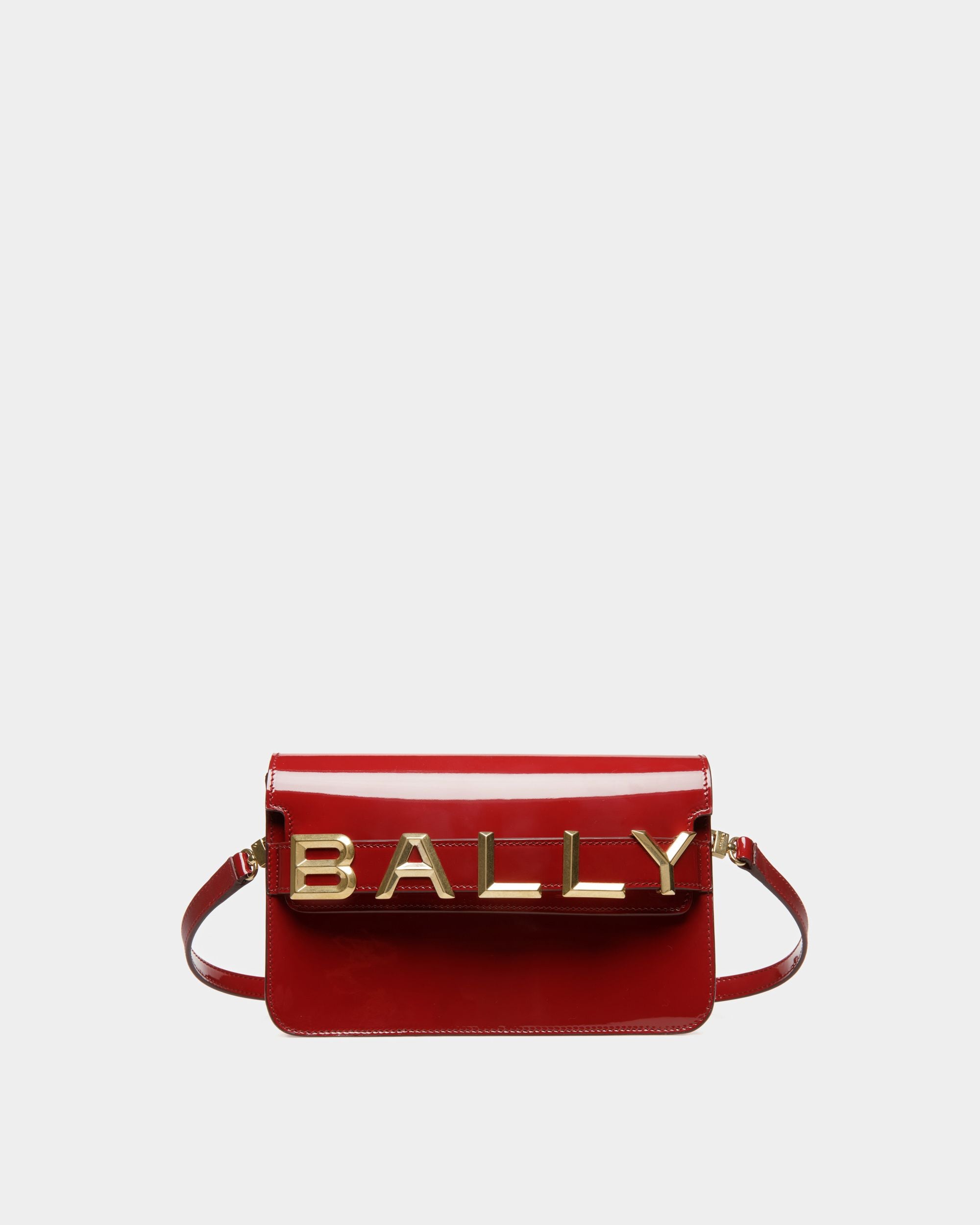 Borsa A Tracolla Con Logo In Pelle Rubino Scuro - Donna - Bally - 01