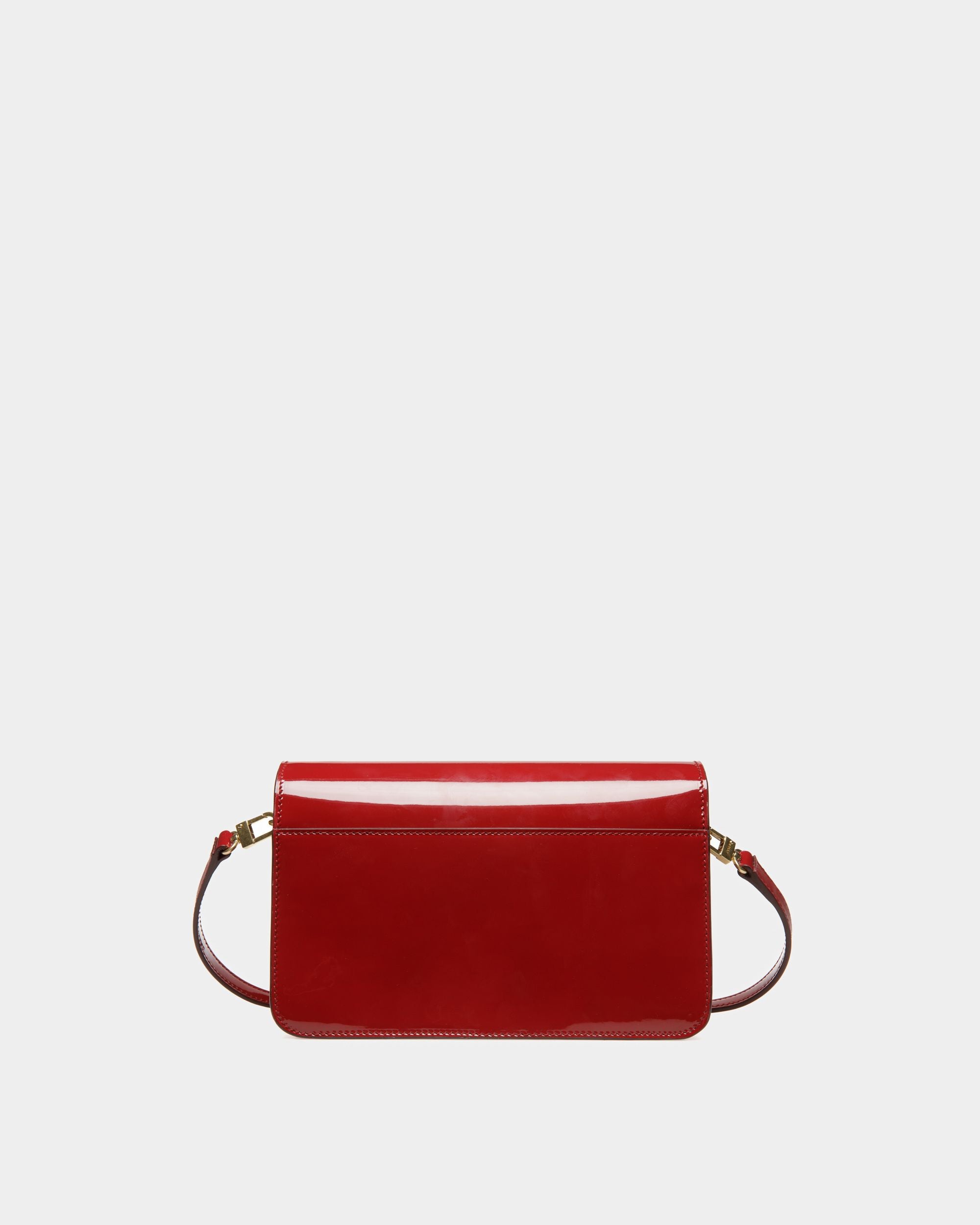Borsa A Tracolla Con Logo In Pelle Rubino Scuro - Donna - Bally - 03