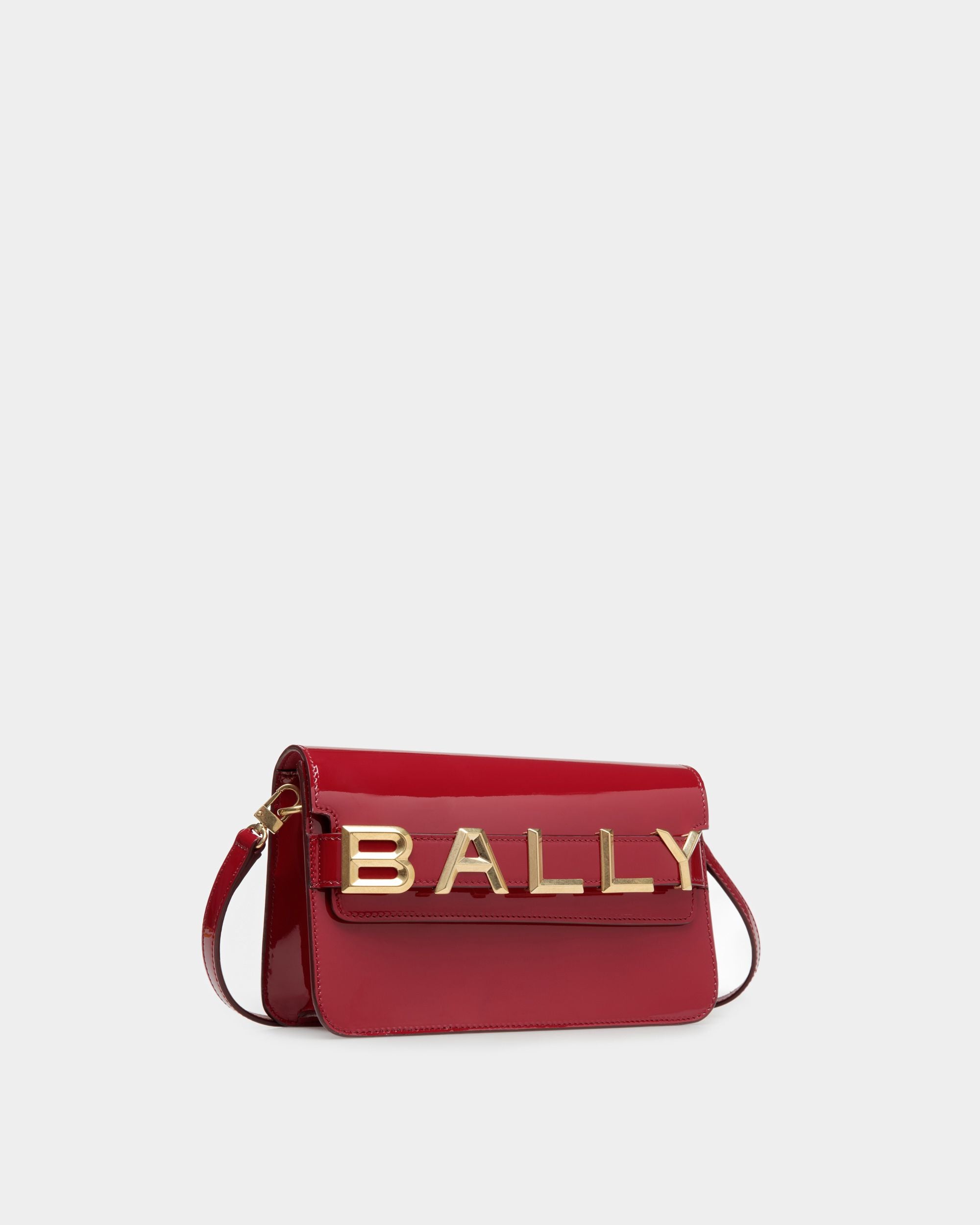 Borsa A Tracolla Con Logo In Pelle Rubino Scuro - Donna - Bally - 04