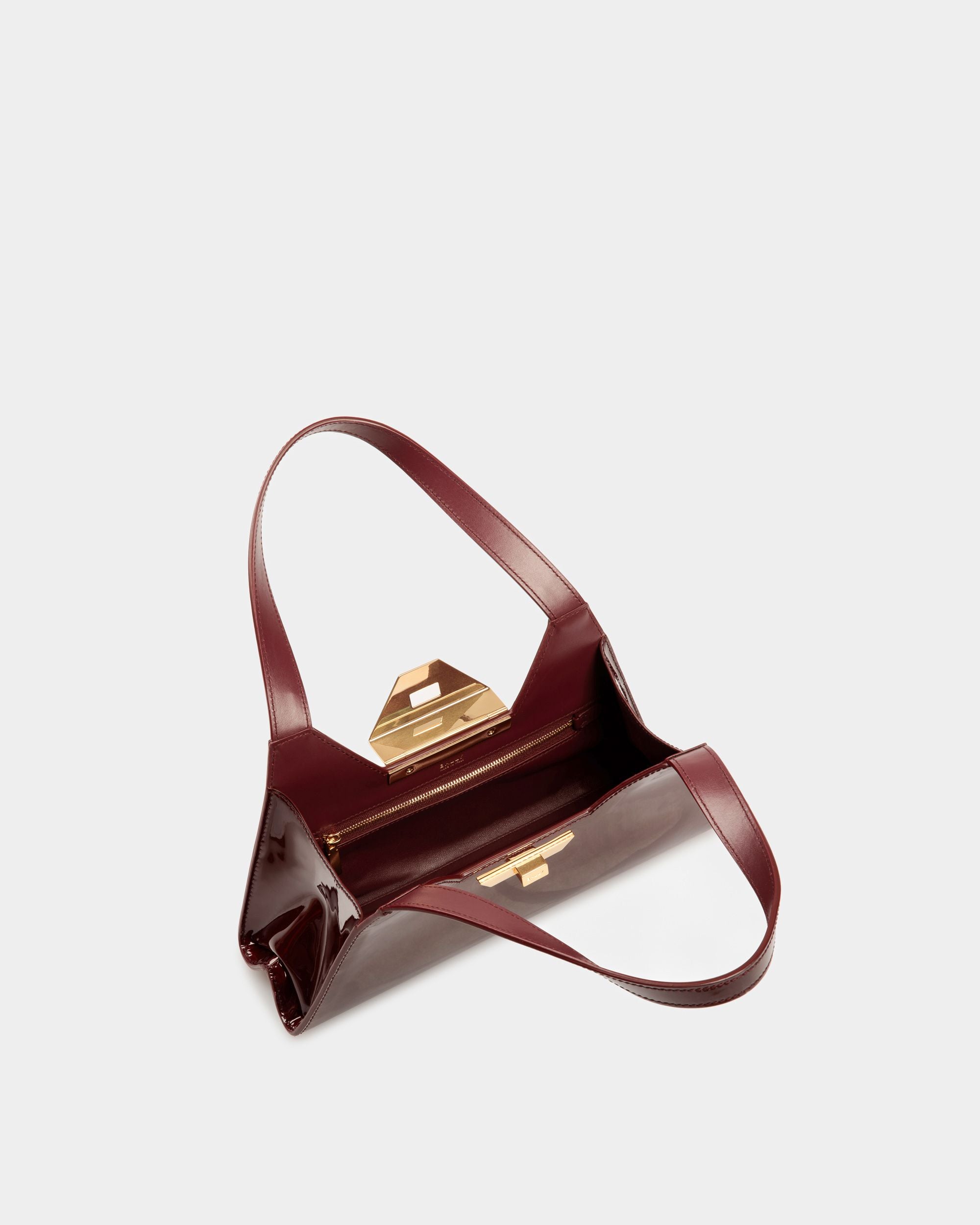 Borsa A Spalla Trilliant Small In Pelle Rosso Scuro - Donna - Bally - 04
