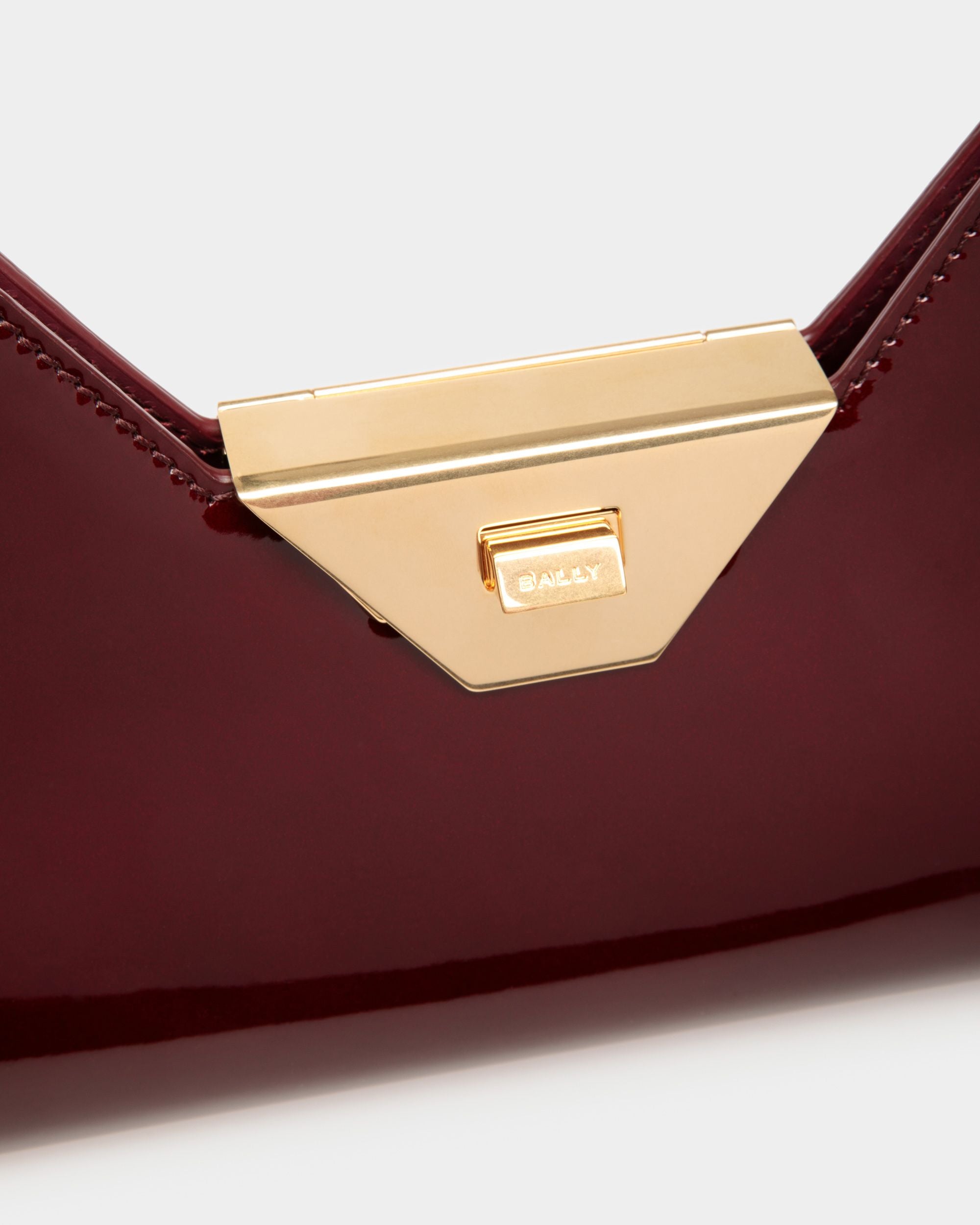 Borsa A Spalla Trilliant Small In Pelle Rosso Scuro - Donna - Bally - 05