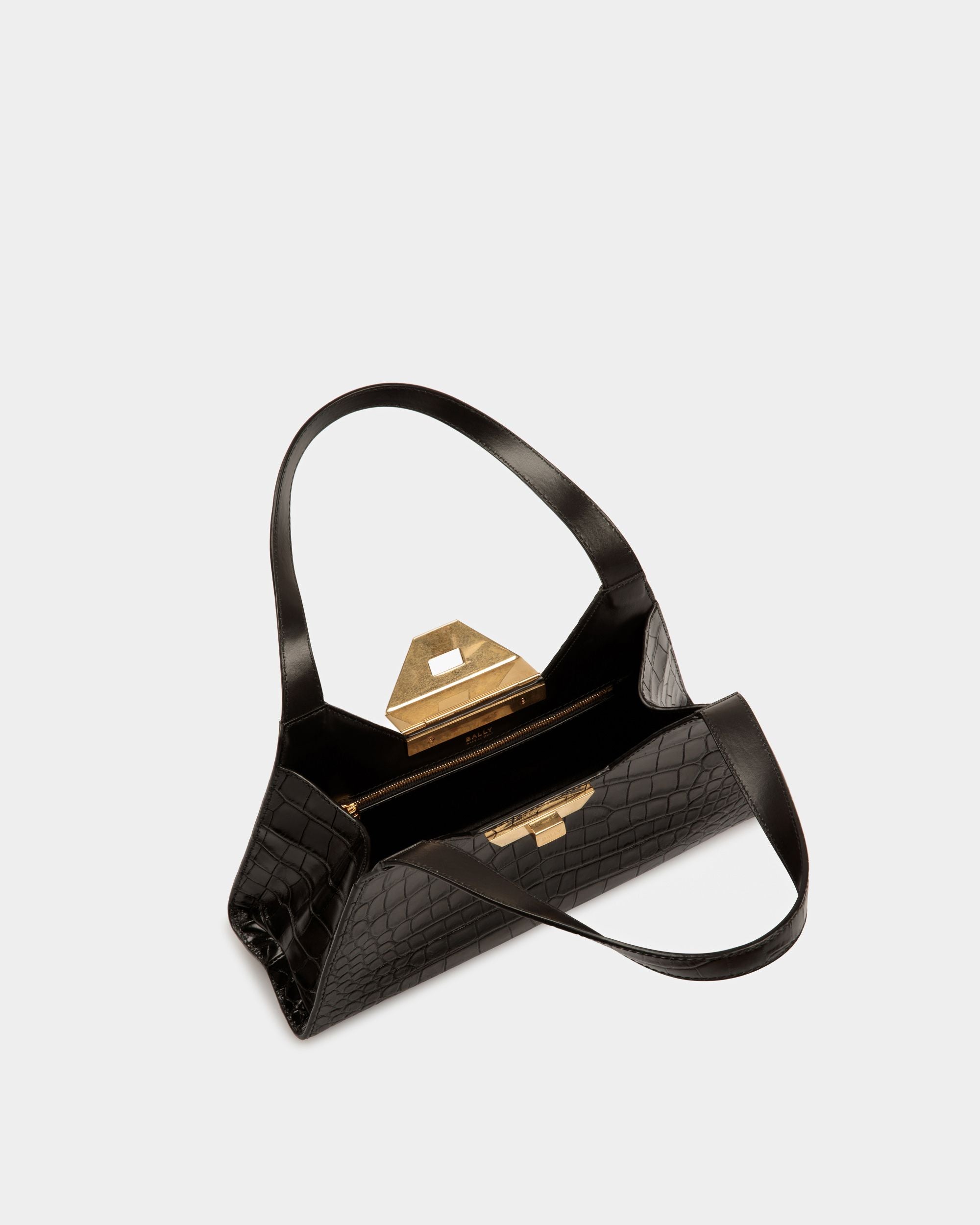 Borsa A Spalla Trilliant Small In Pelle Nera - Donna - Bally - 05