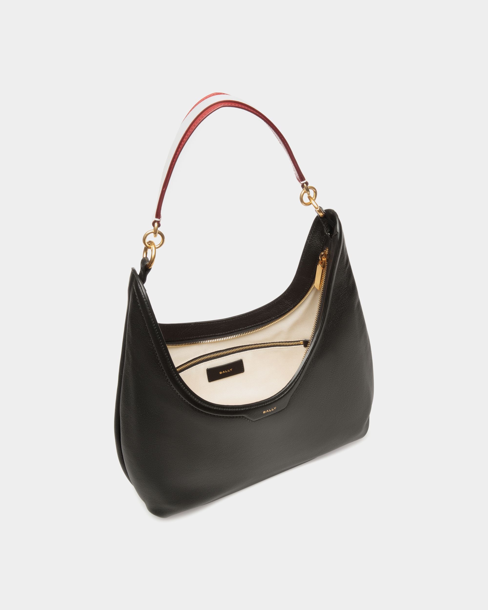 Borsa Hobo Code In Pelle Nera - Donna - Bally - 04