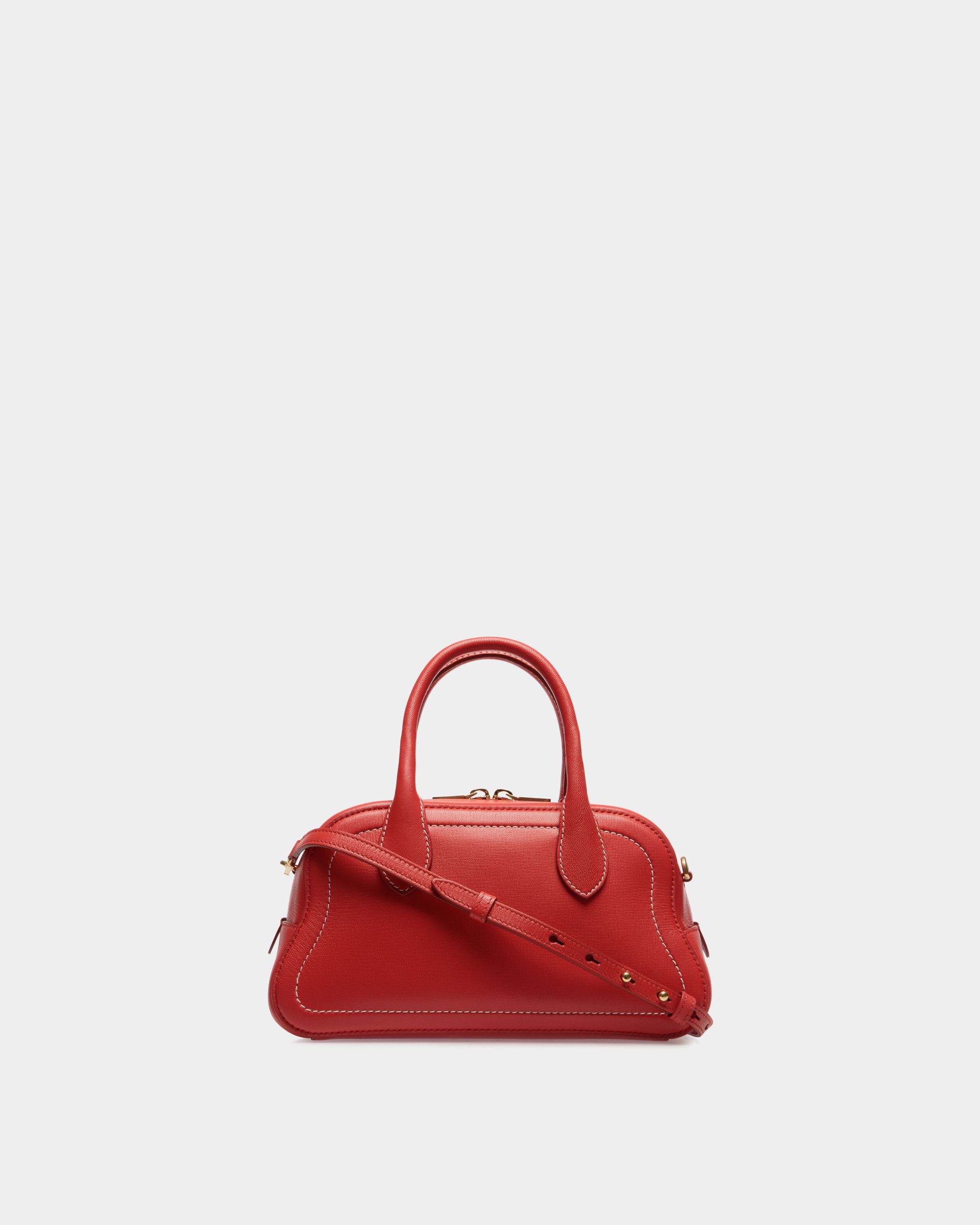 Borsa A Mano Unda In Pelle Granata Rossa - Donna - Bally - 03