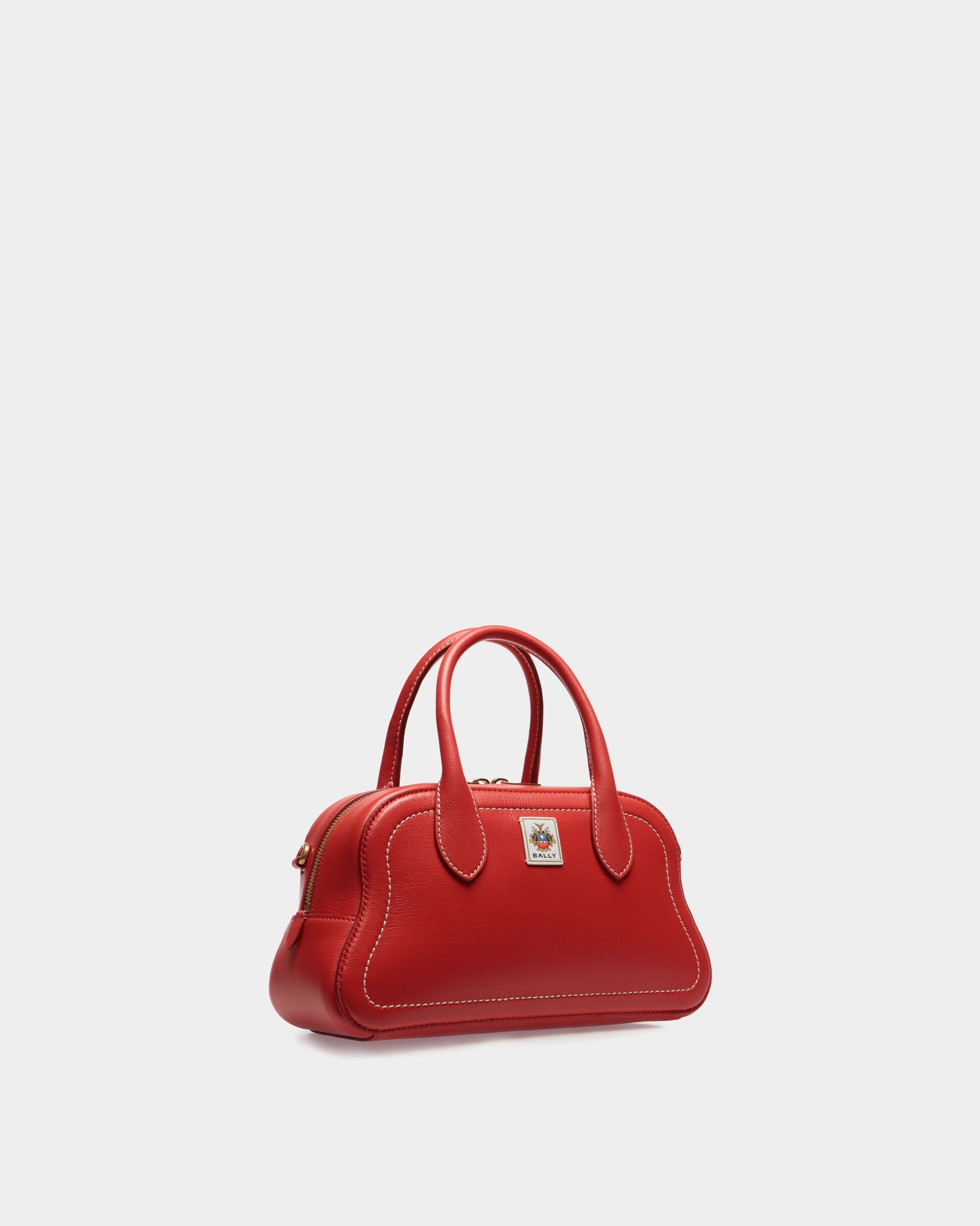 Borsa A Mano Unda In Pelle Granata Rossa - Donna - Bally - 04