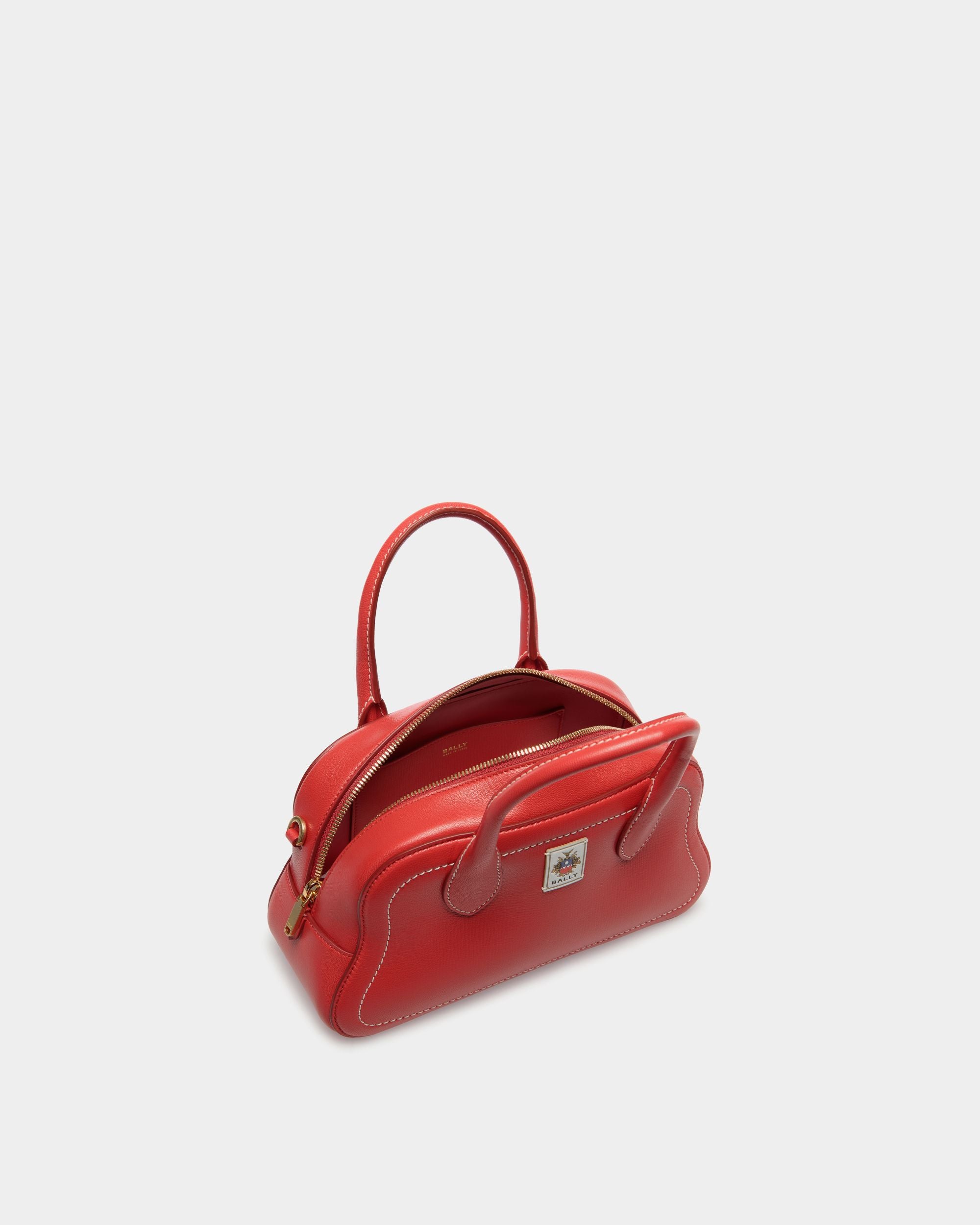 Borsa A Mano Unda In Pelle Granata Rossa - Donna - Bally - 05