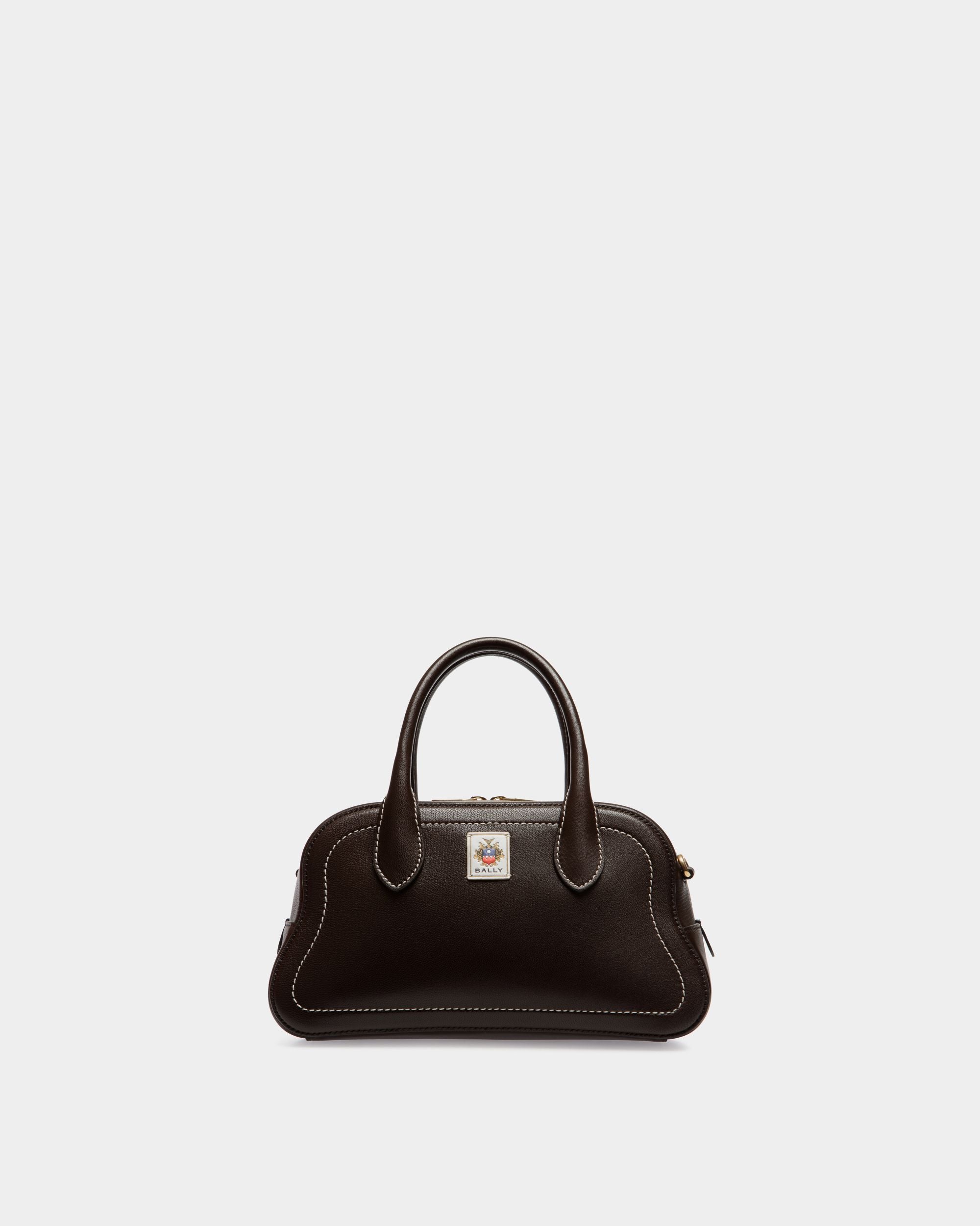 Borsa A Mano Unda In Pelle Granata Color Ebano - Donna - Bally - 01