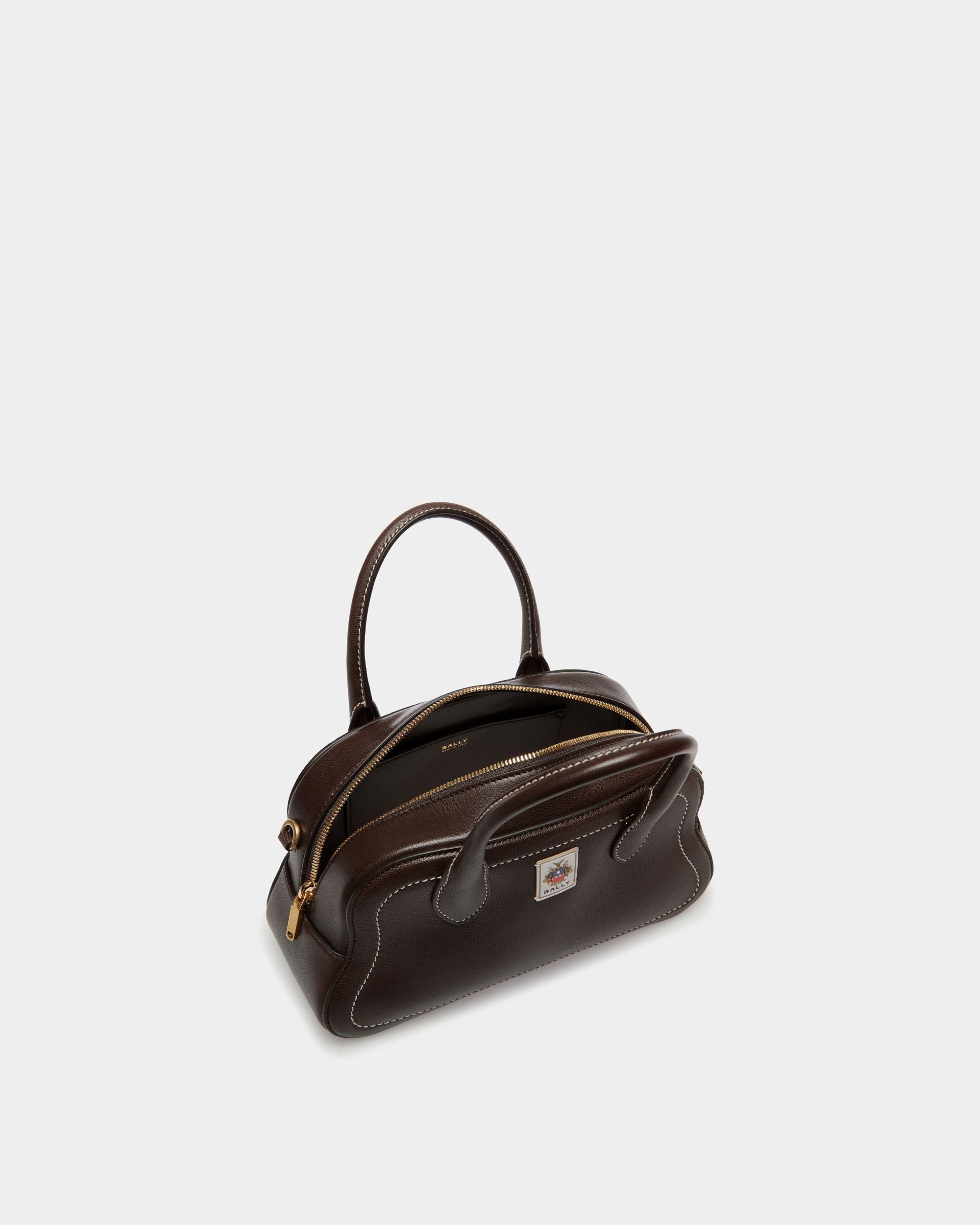 Borsa A Mano Unda In Pelle Granata Color Ebano - Donna - Bally - 05
