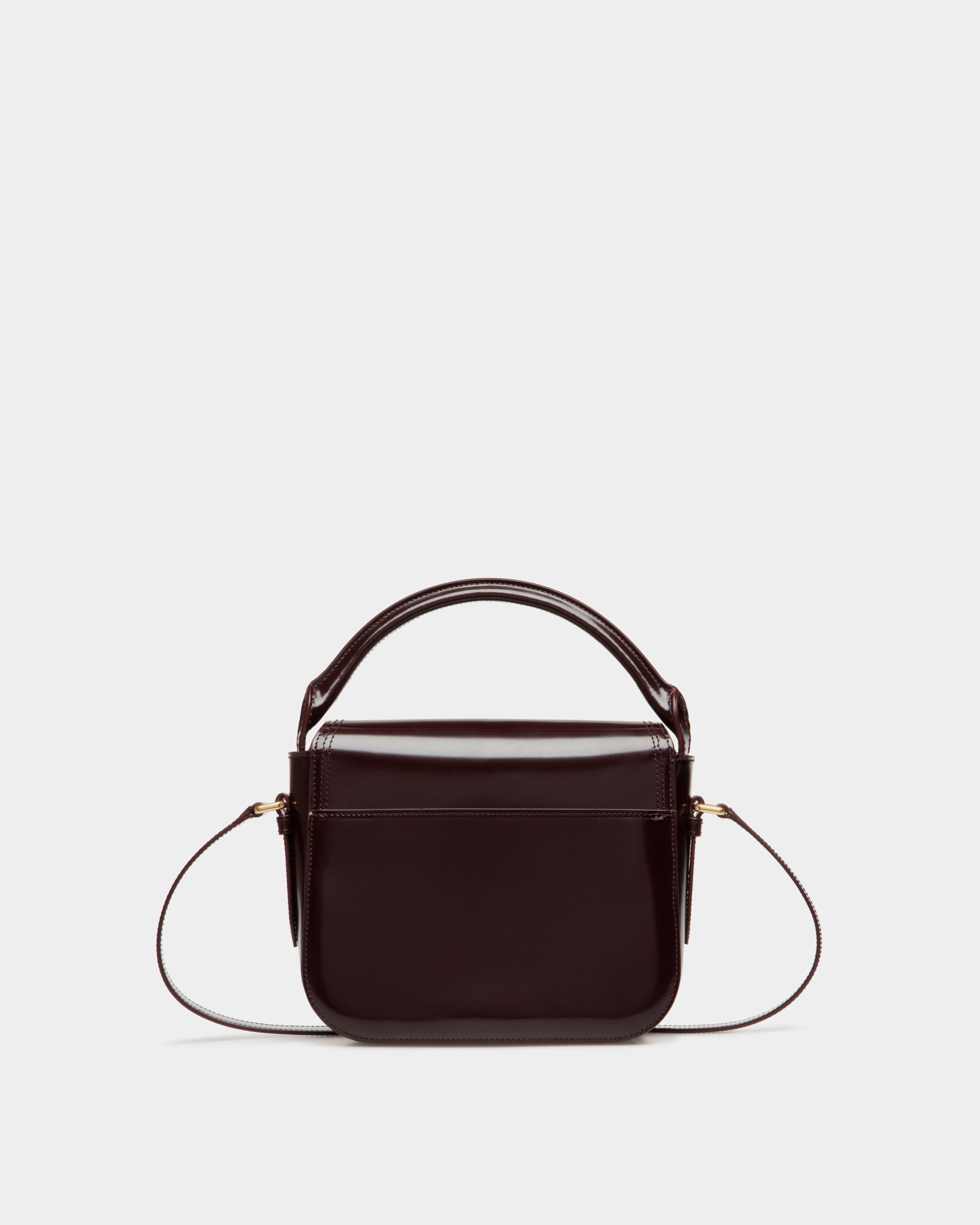 Borsa Mini Beckett In Pelle Spazzolata Bordeaux Scuro - Donna - Bally - 03