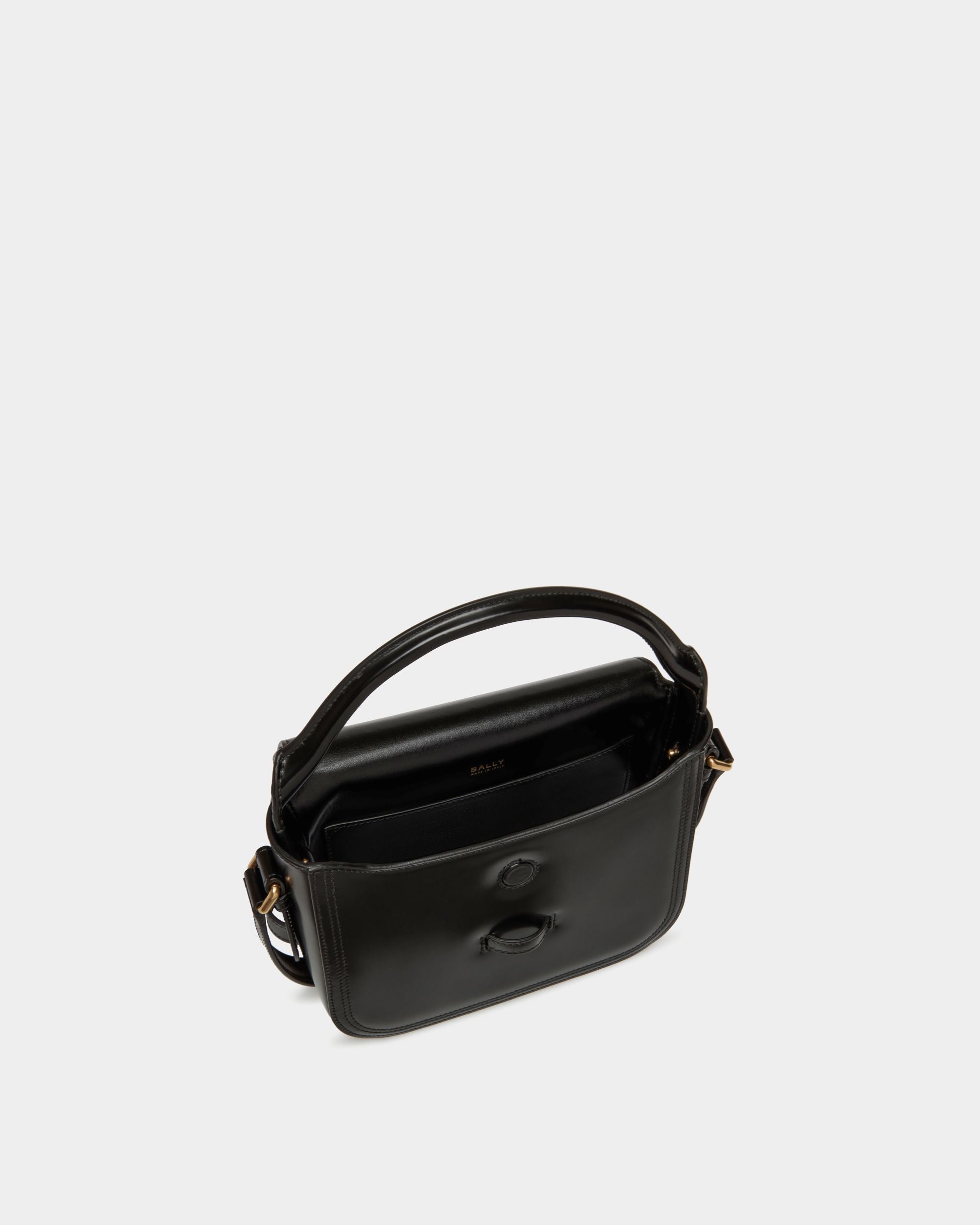 Borsa Mini Beckett In Pelle Spazzolata Nera - Donna - Bally - 05