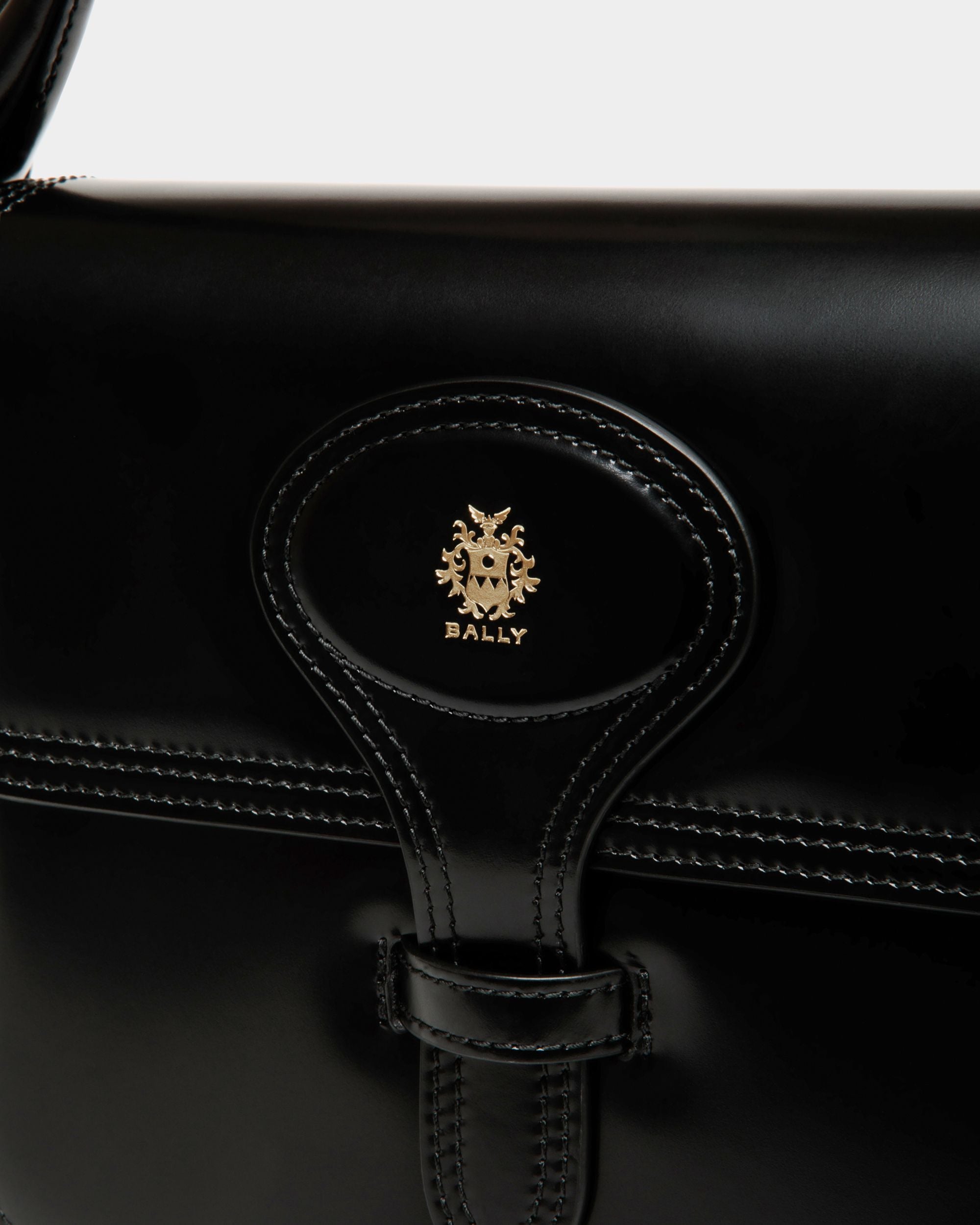 Borsa Mini Beckett In Pelle Spazzolata Nera - Donna - Bally - 06