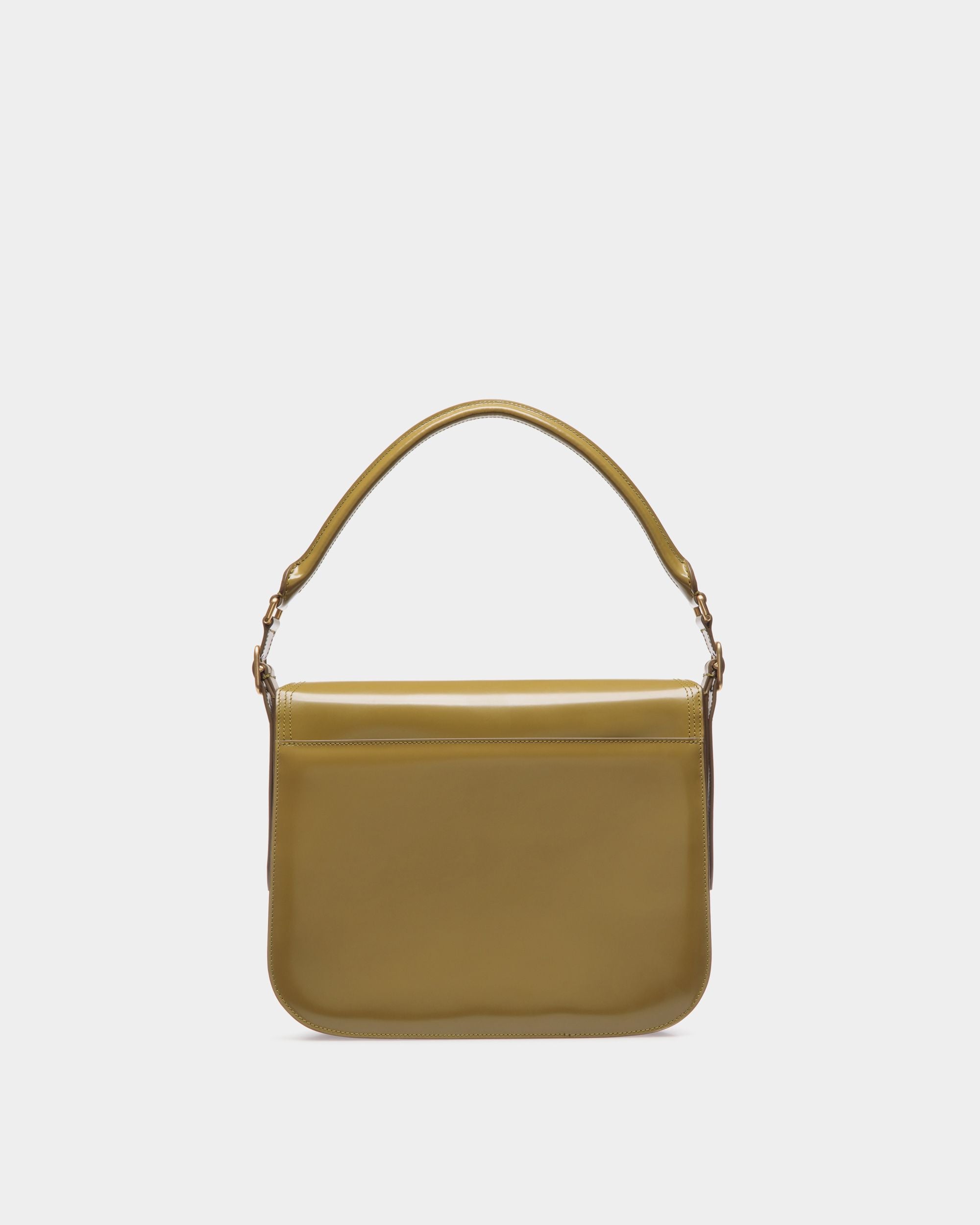 Borsa A Spalla Beckett In Pelle Spazzolata Olive Green - Donna - Bally - 03