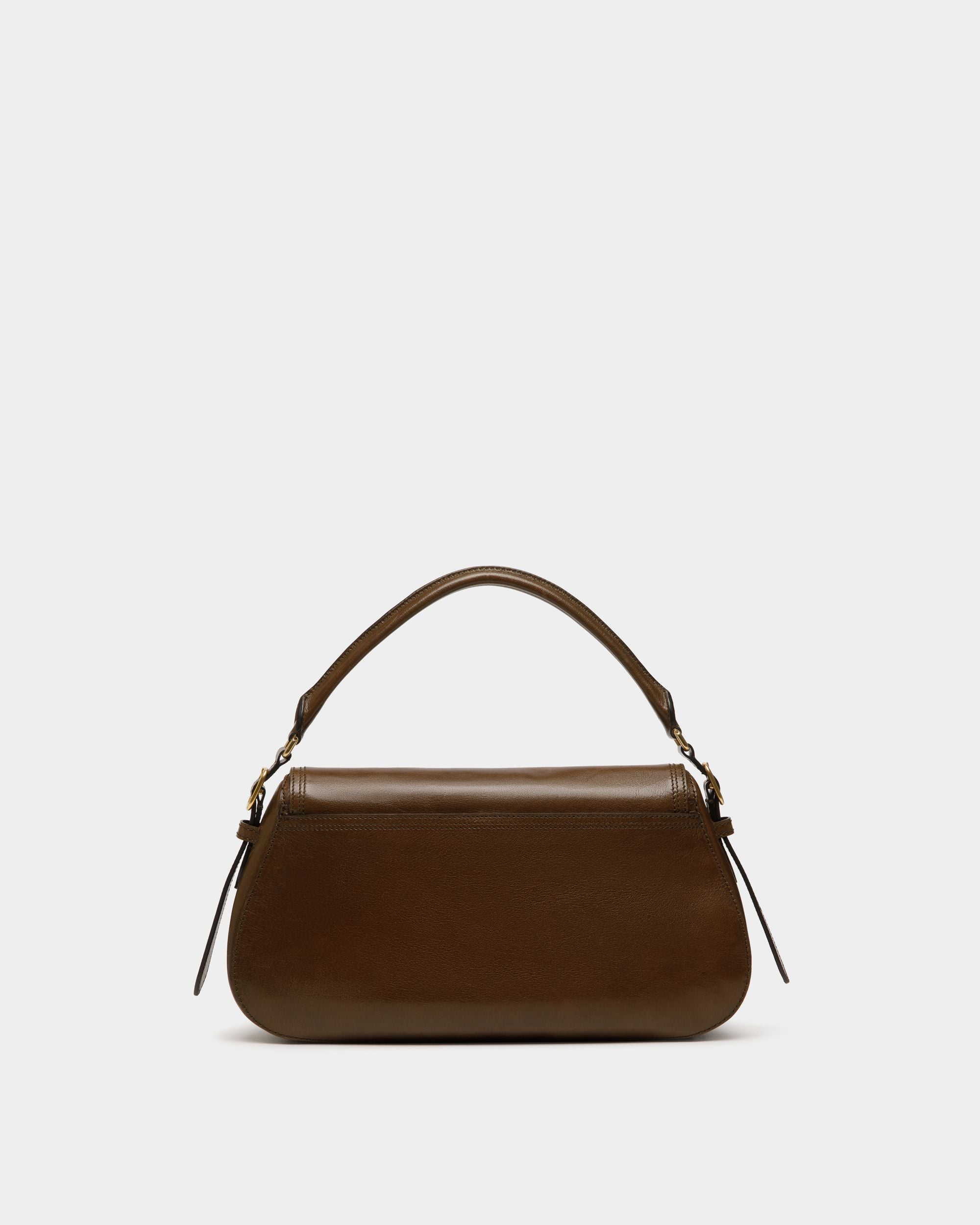 Borsa A Spalla Beckett In Pelle Marron Glacé - Donna - Bally - 02