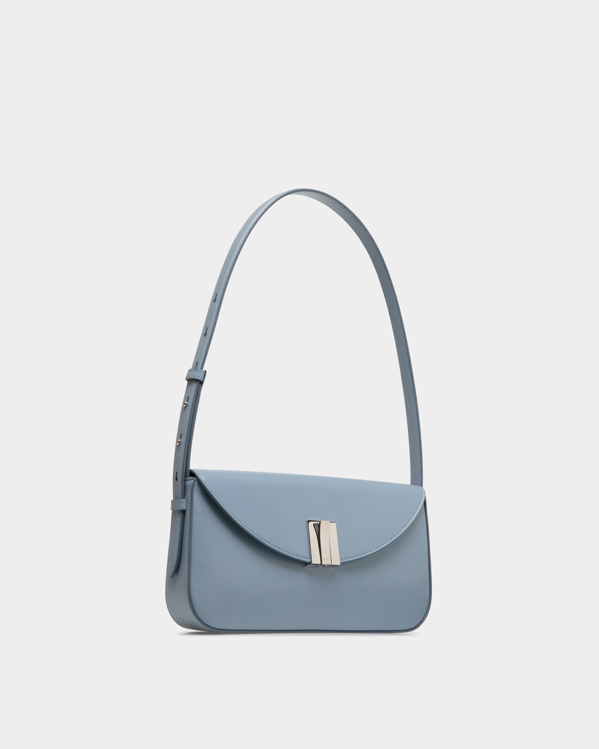 Borsa A Spalla Piccola Ollam In Pelle Light Blue - Donna - Bally - 04