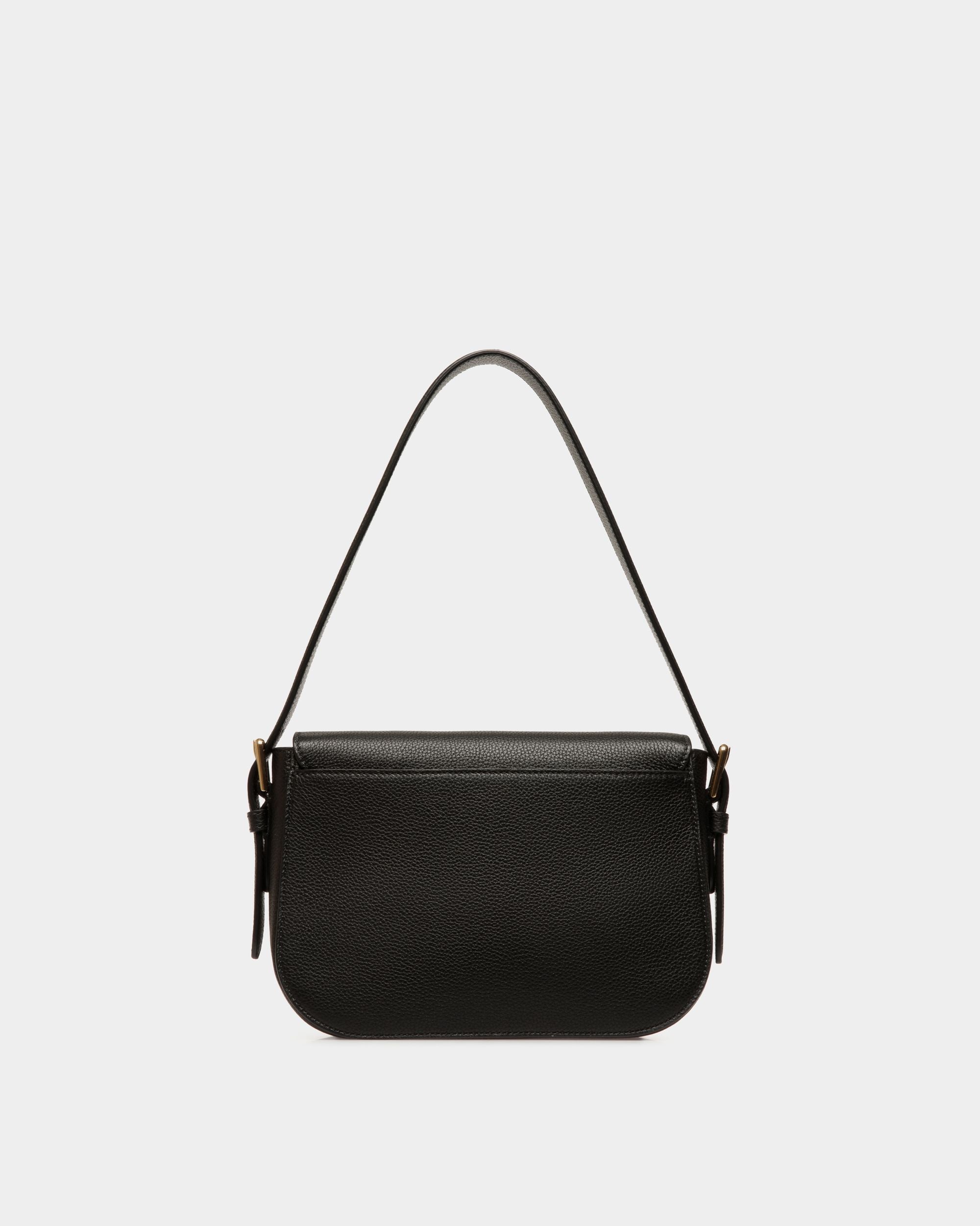 Borsa A Spalla Lock Me In Pelle Granata Nera - Donna - Bally - 02