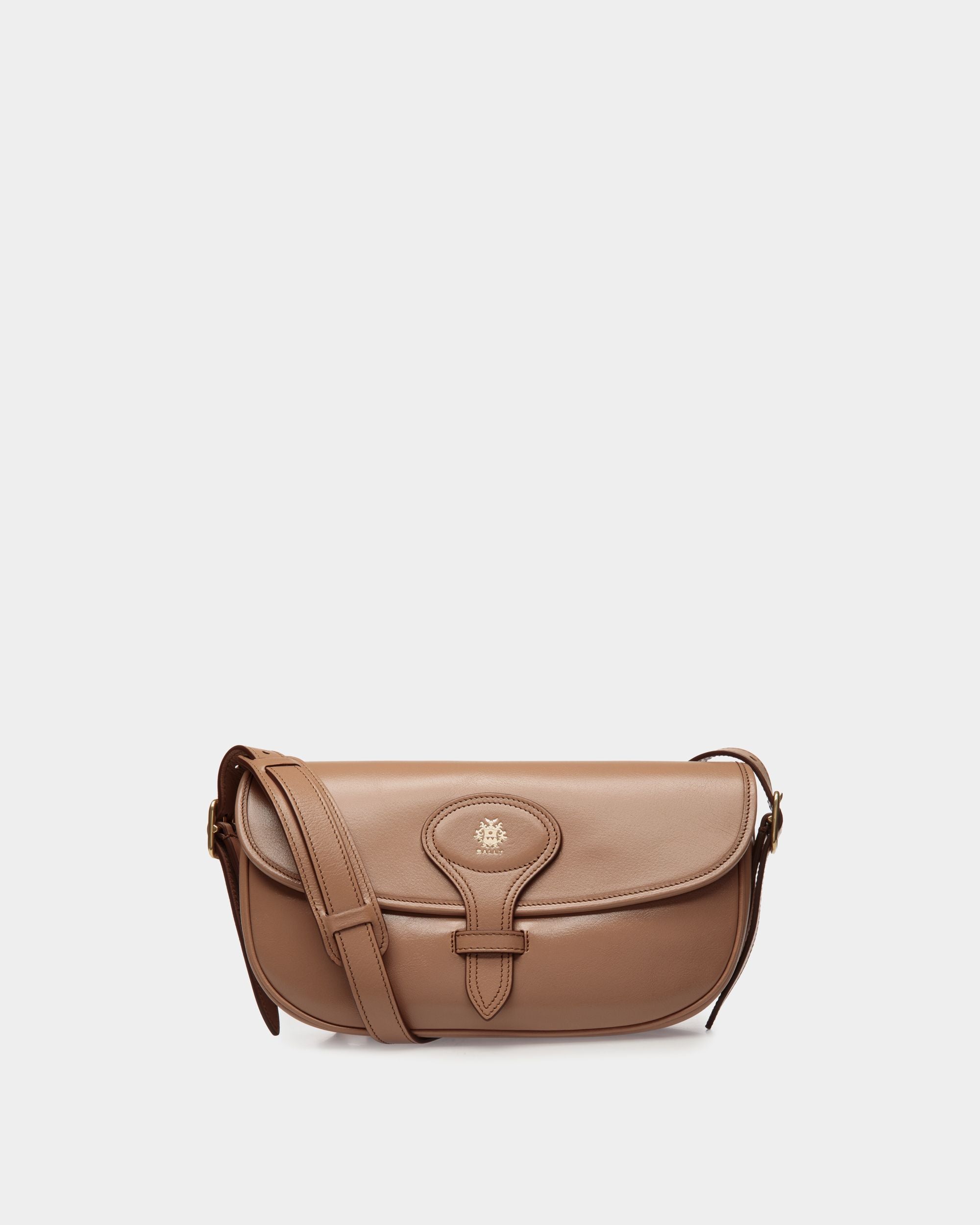 Borsa A Tracolla Beckett In Pelle Praline Beige - Donna - Bally - 01