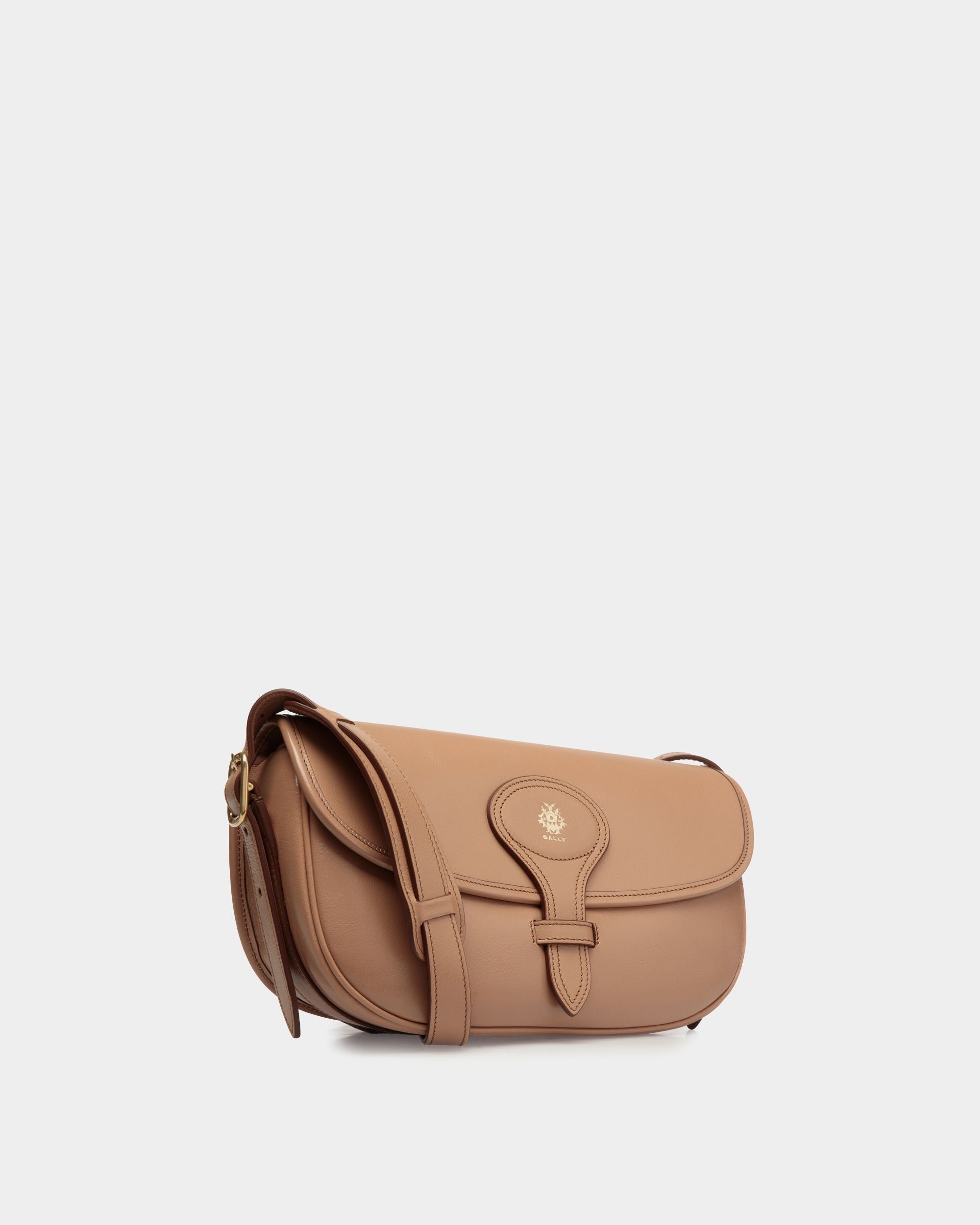 Borsa A Tracolla Beckett In Pelle Praline Beige - Donna - Bally - 03