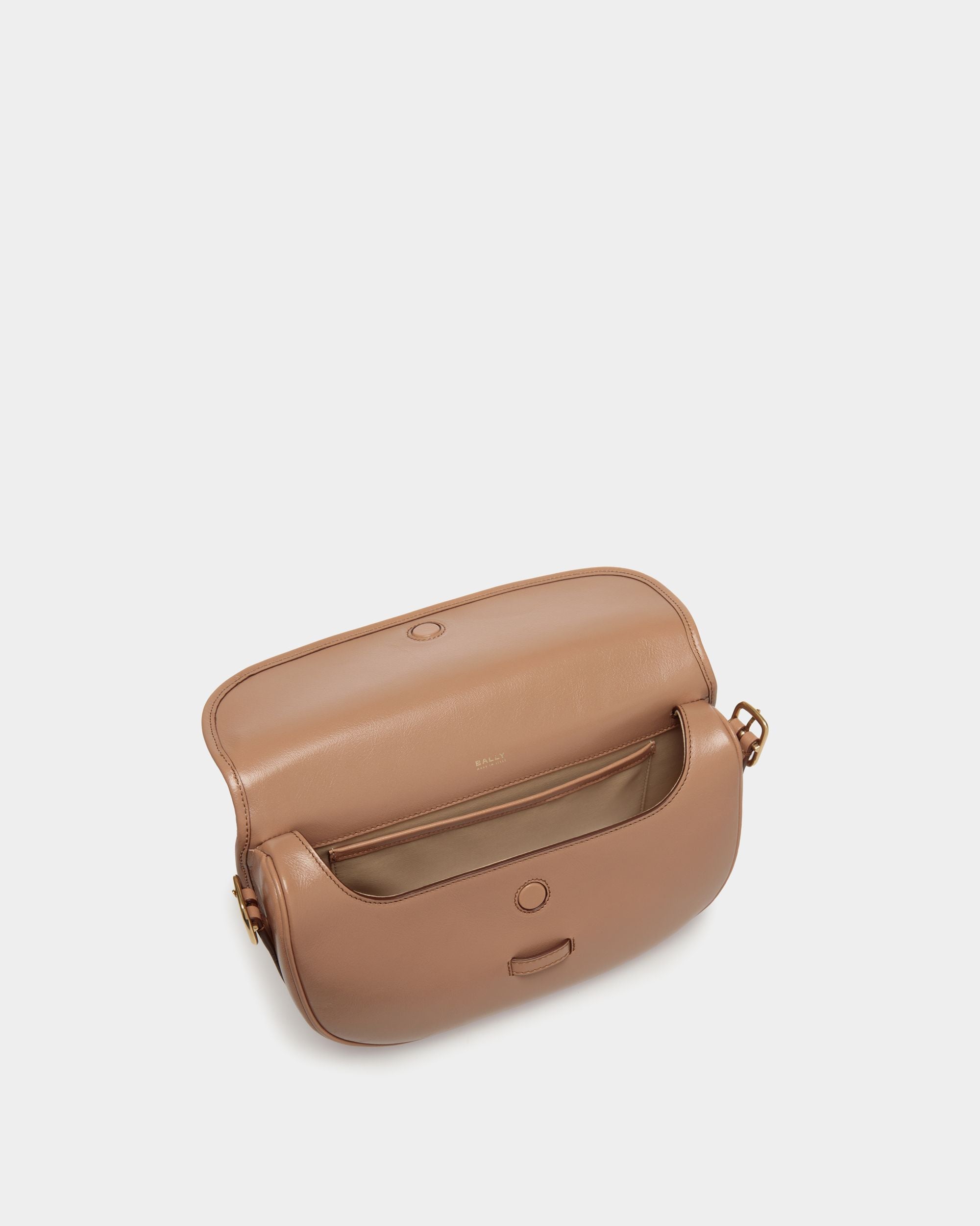 Borsa A Tracolla Beckett In Pelle Praline Beige - Donna - Bally - 04