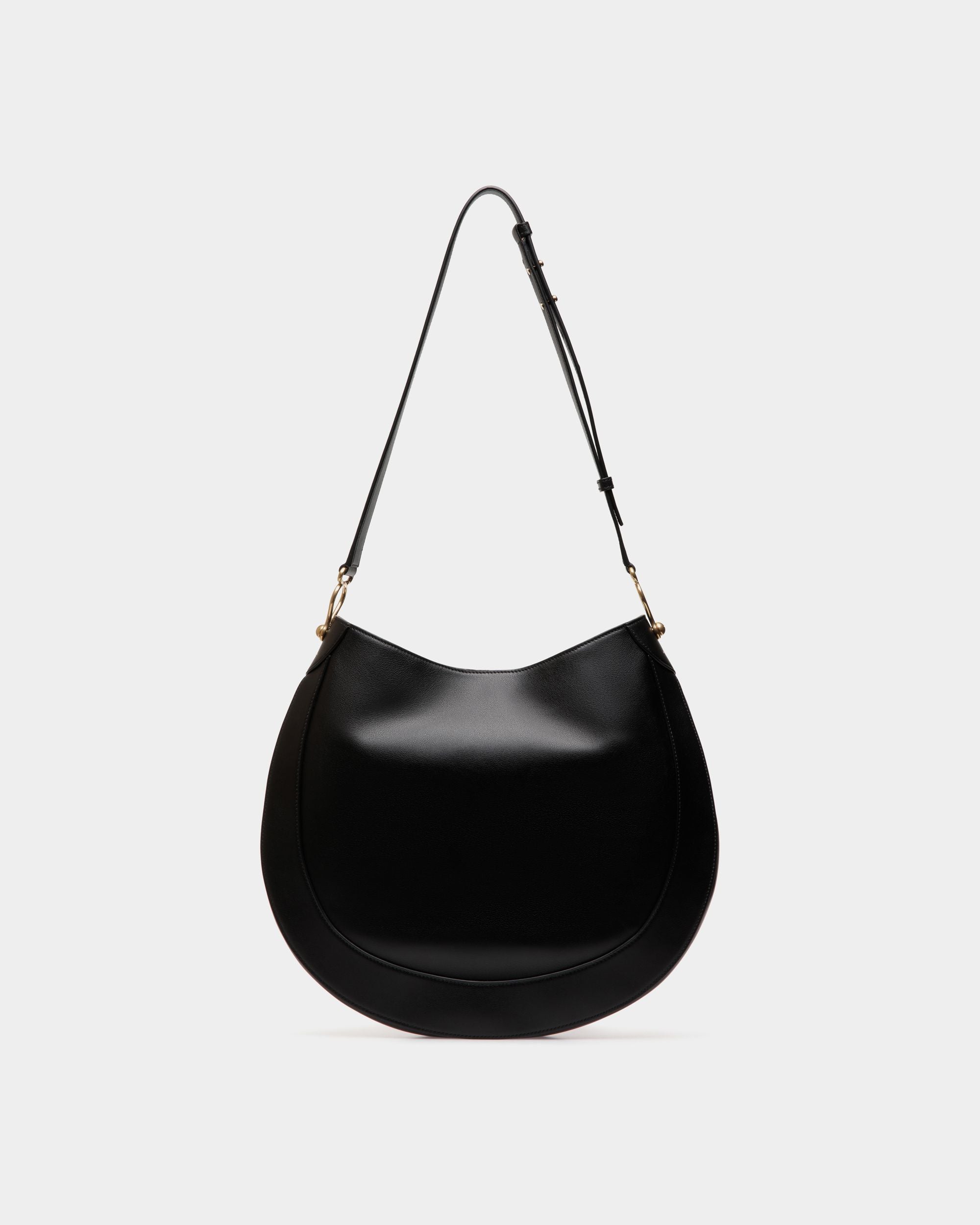 Borsa Hobo Lune In Pelle Nera - Donna - Bally - 03