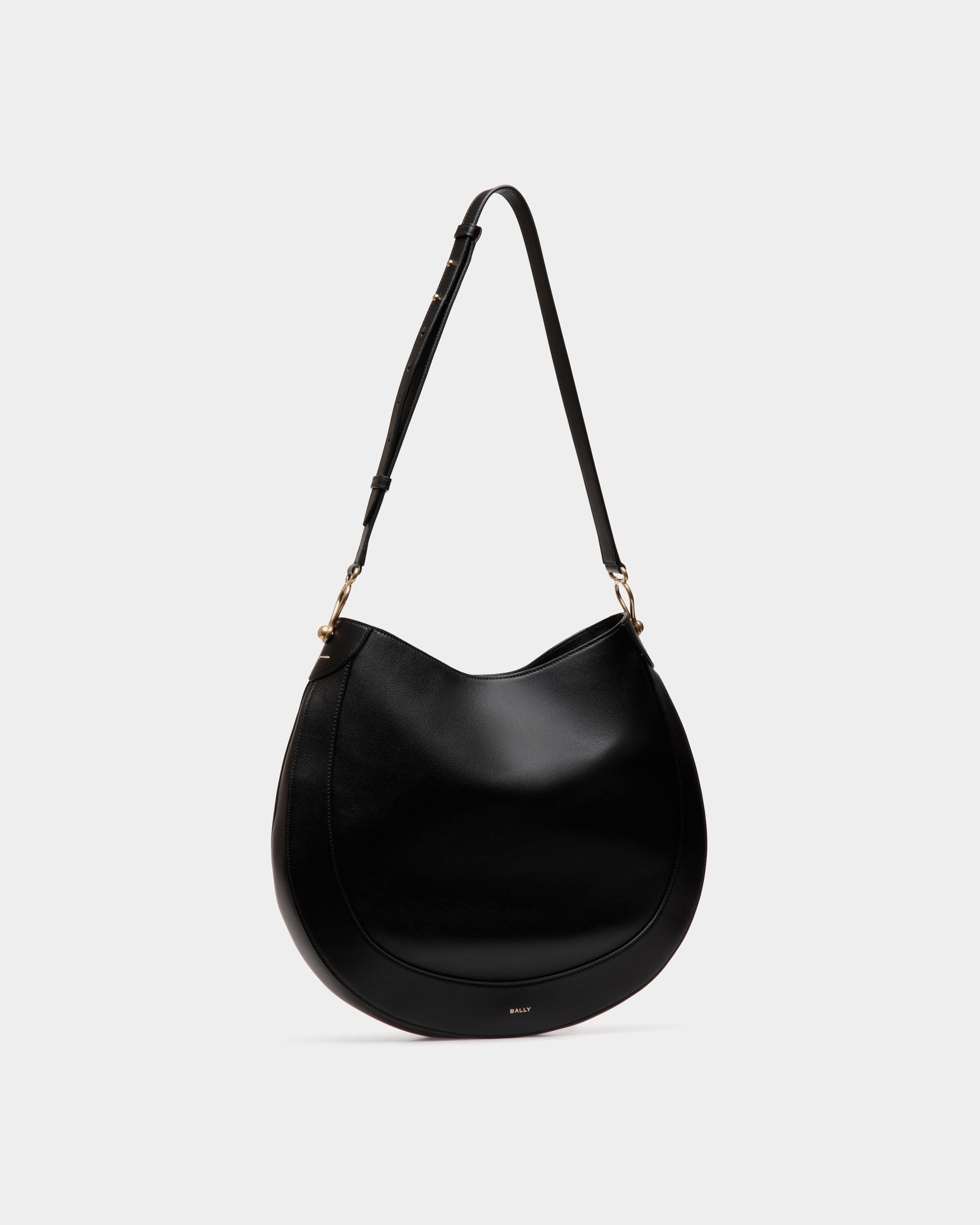 Borsa Hobo Lune In Pelle Nera - Donna - Bally - 04