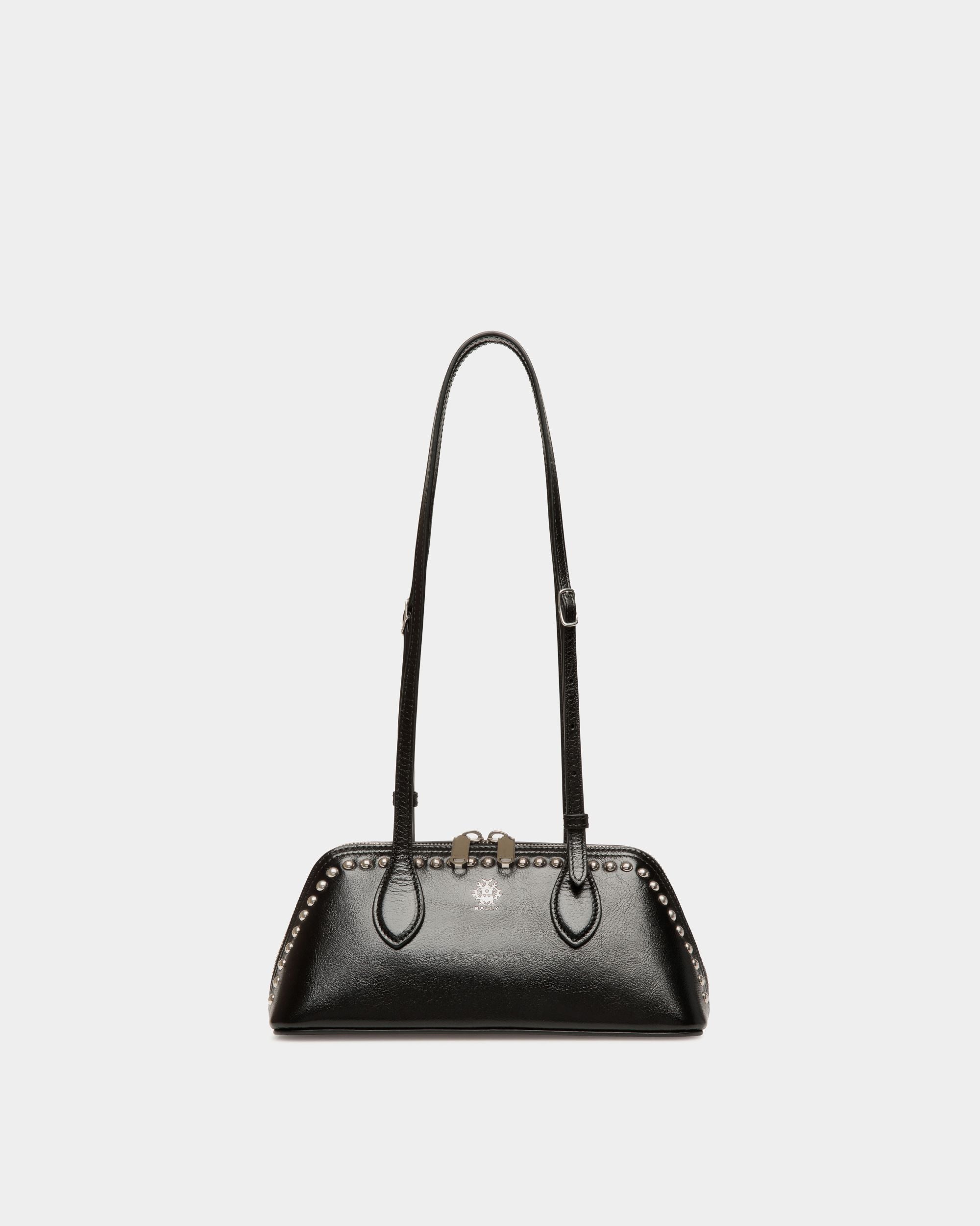 Borsa Mini Ray In Pelle Nera Con Borchie - Donna - Bally - 01