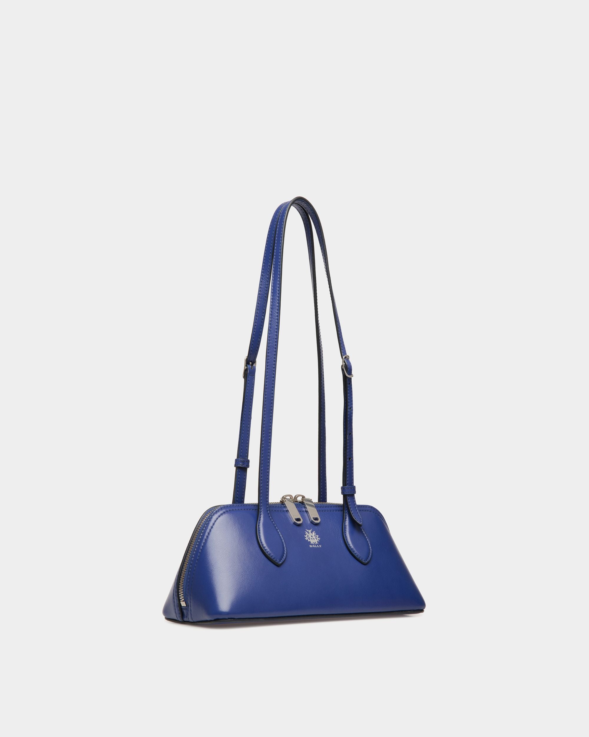 Borsa Mini Ray In Pelle Blu - Donna - Bally - 03