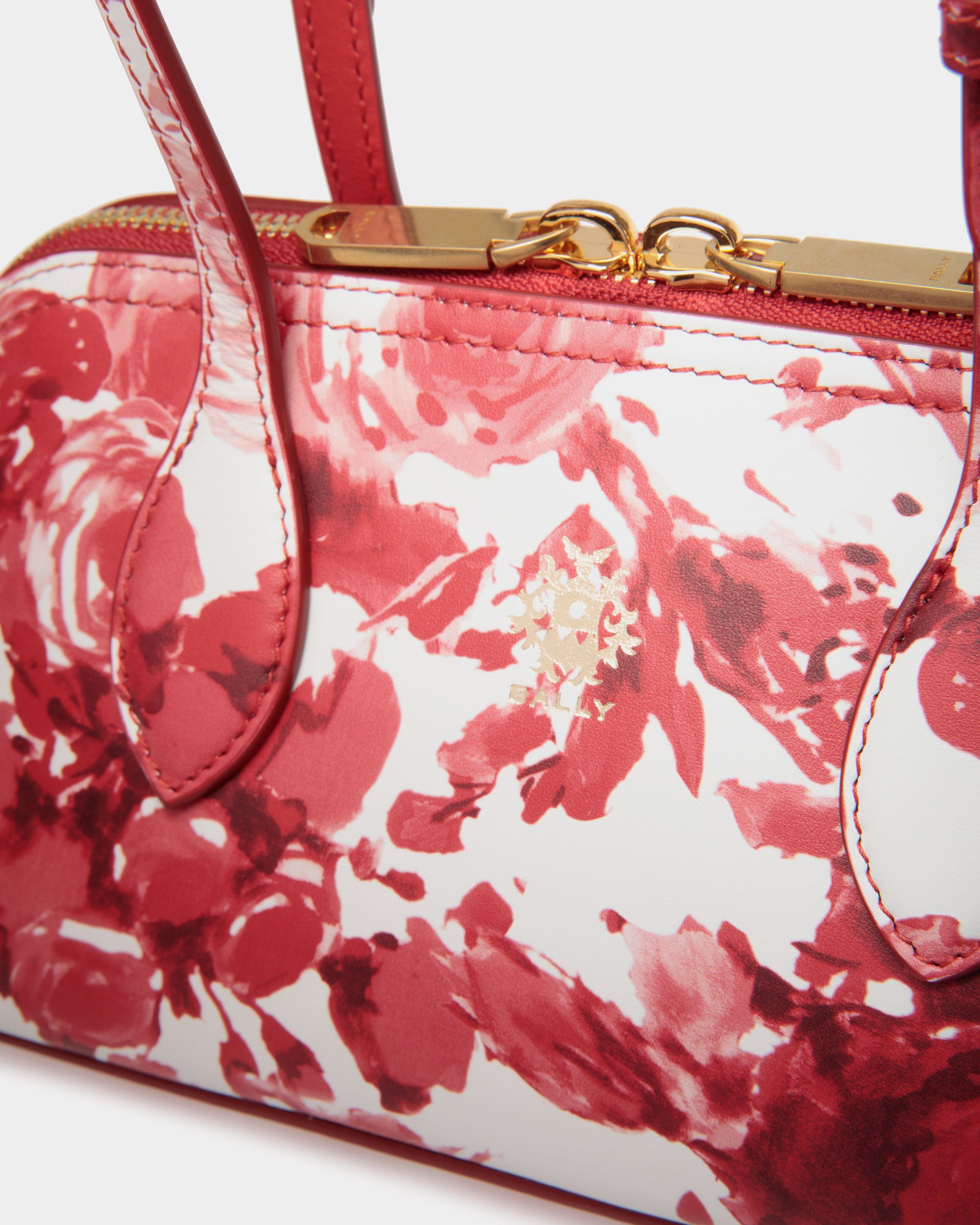 Borsa Mini Ray In Pelle Con Stampa Rosengarten - Donna - Bally - 04