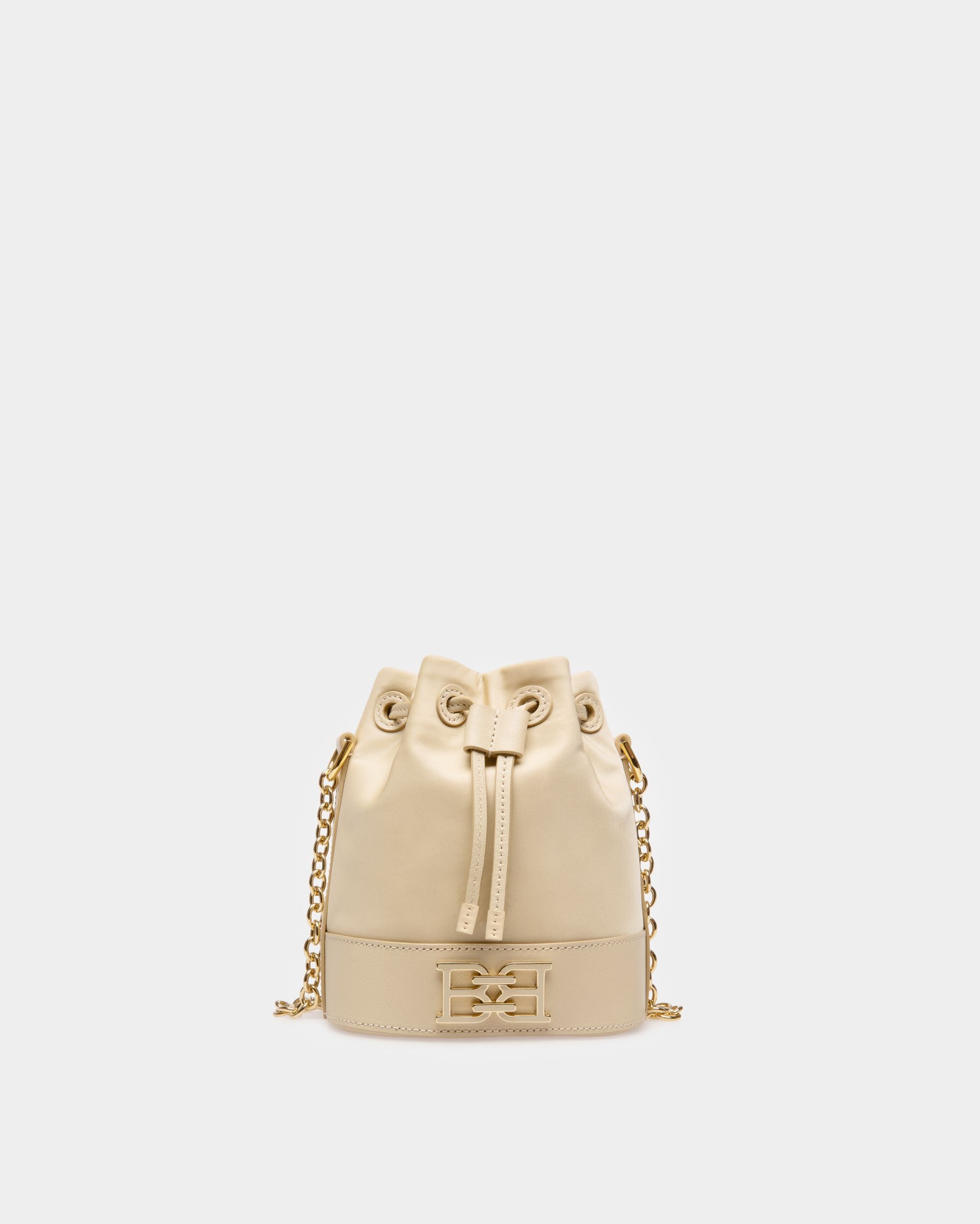 Eoh Small Borsa A Secchiello In Nylon Beige Chiaro - Donna - Bally - 01