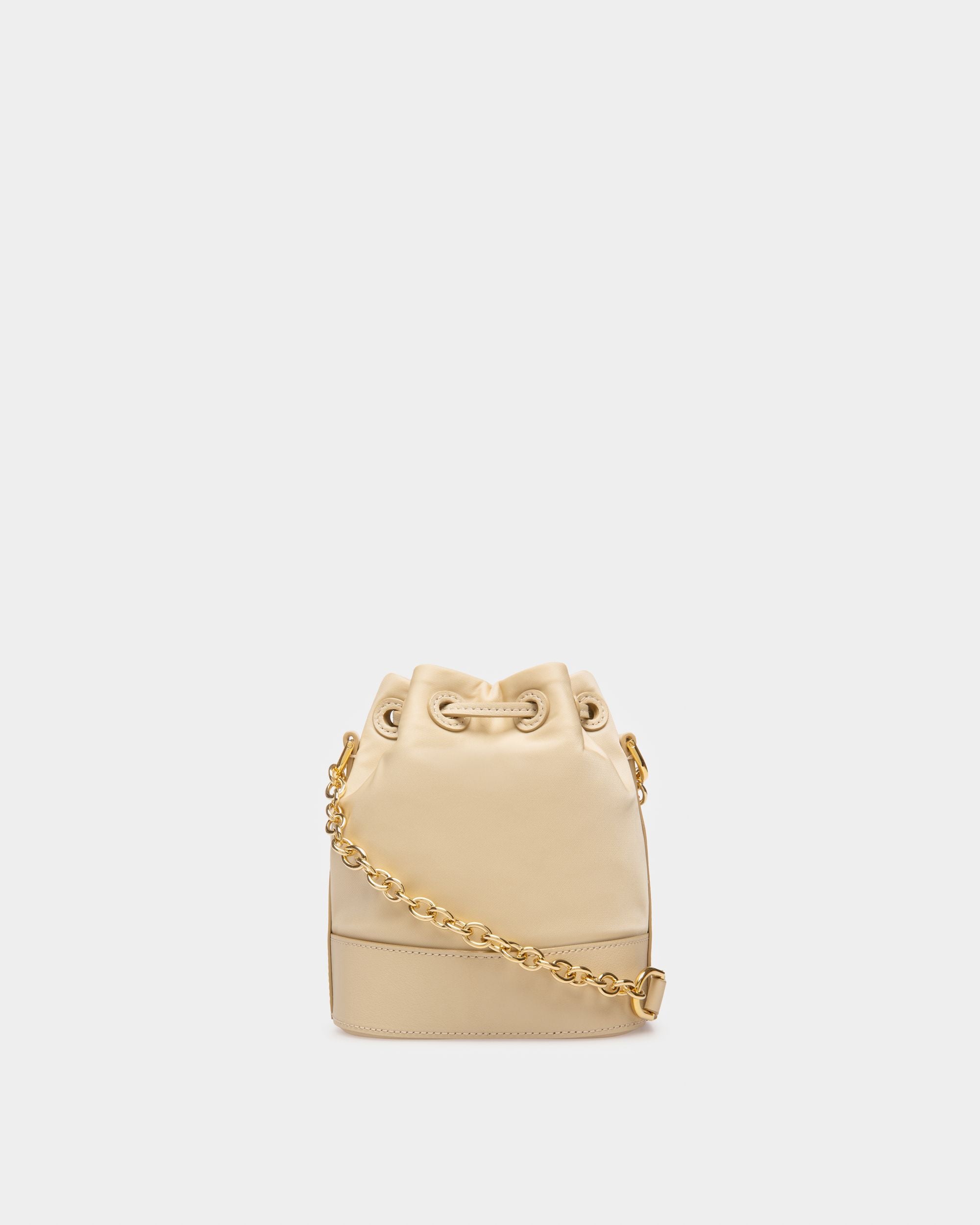 Eoh Small Borsa A Secchiello In Nylon Beige Chiaro - Donna - Bally - 03