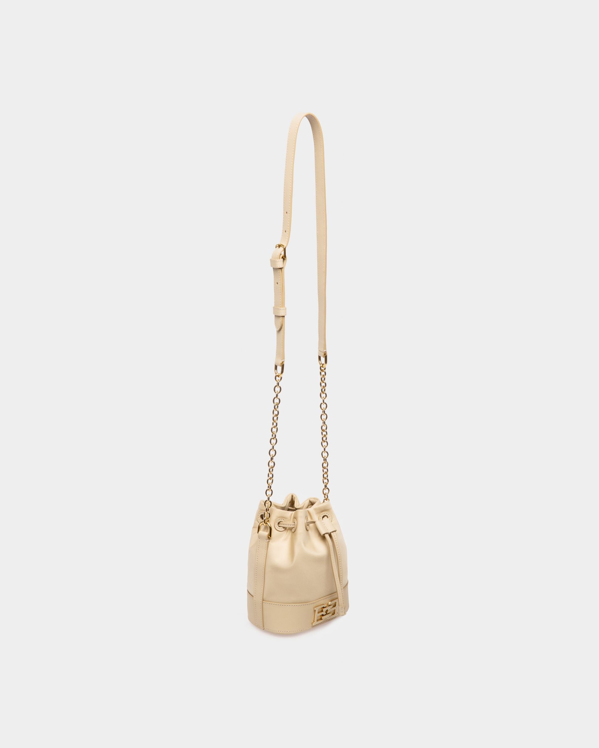 Eoh Small Borsa A Secchiello In Nylon Beige Chiaro - Donna - Bally - 06