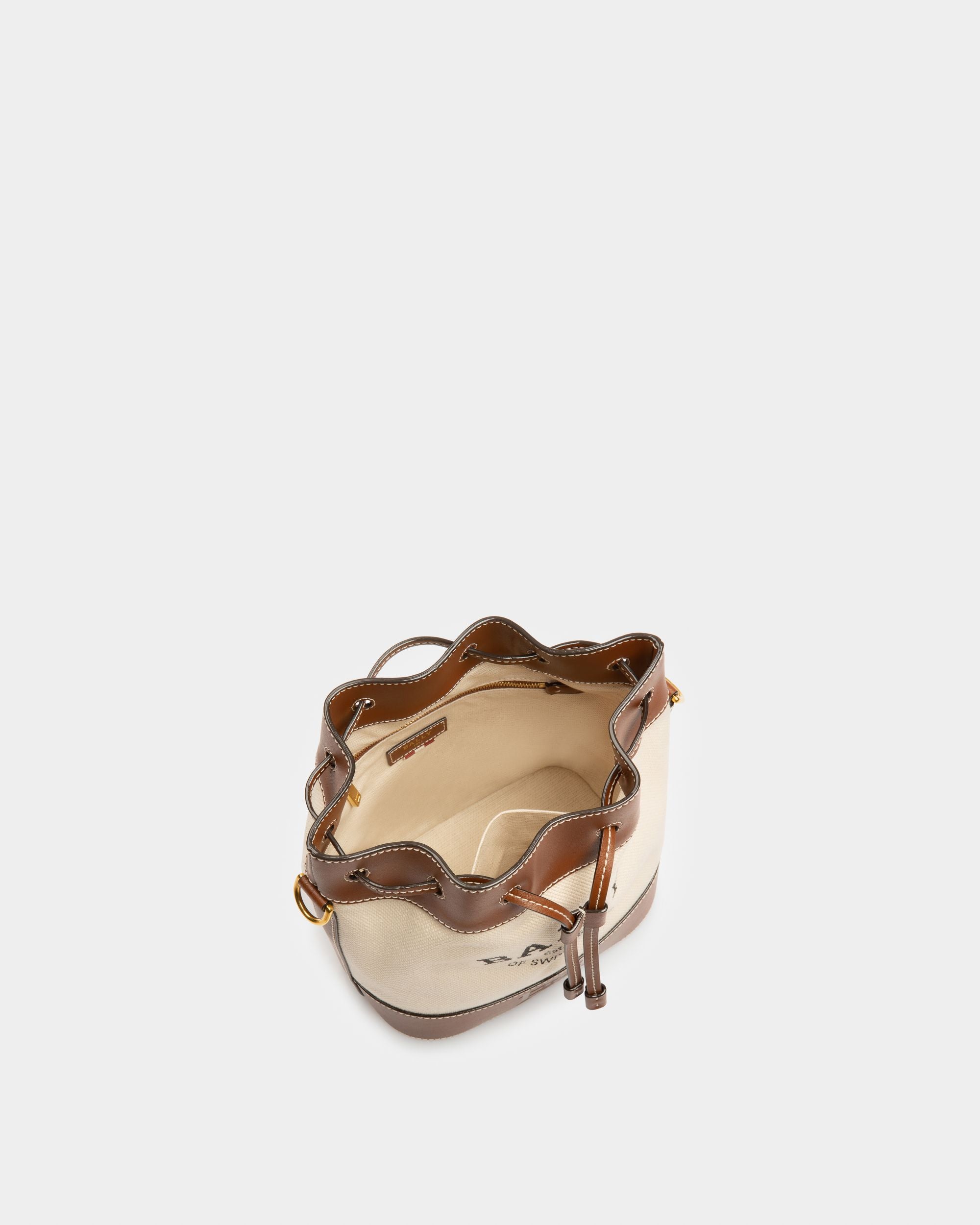 Borsa A Secchiello In Tessuto Color Naturale - Donna - Bally - 03